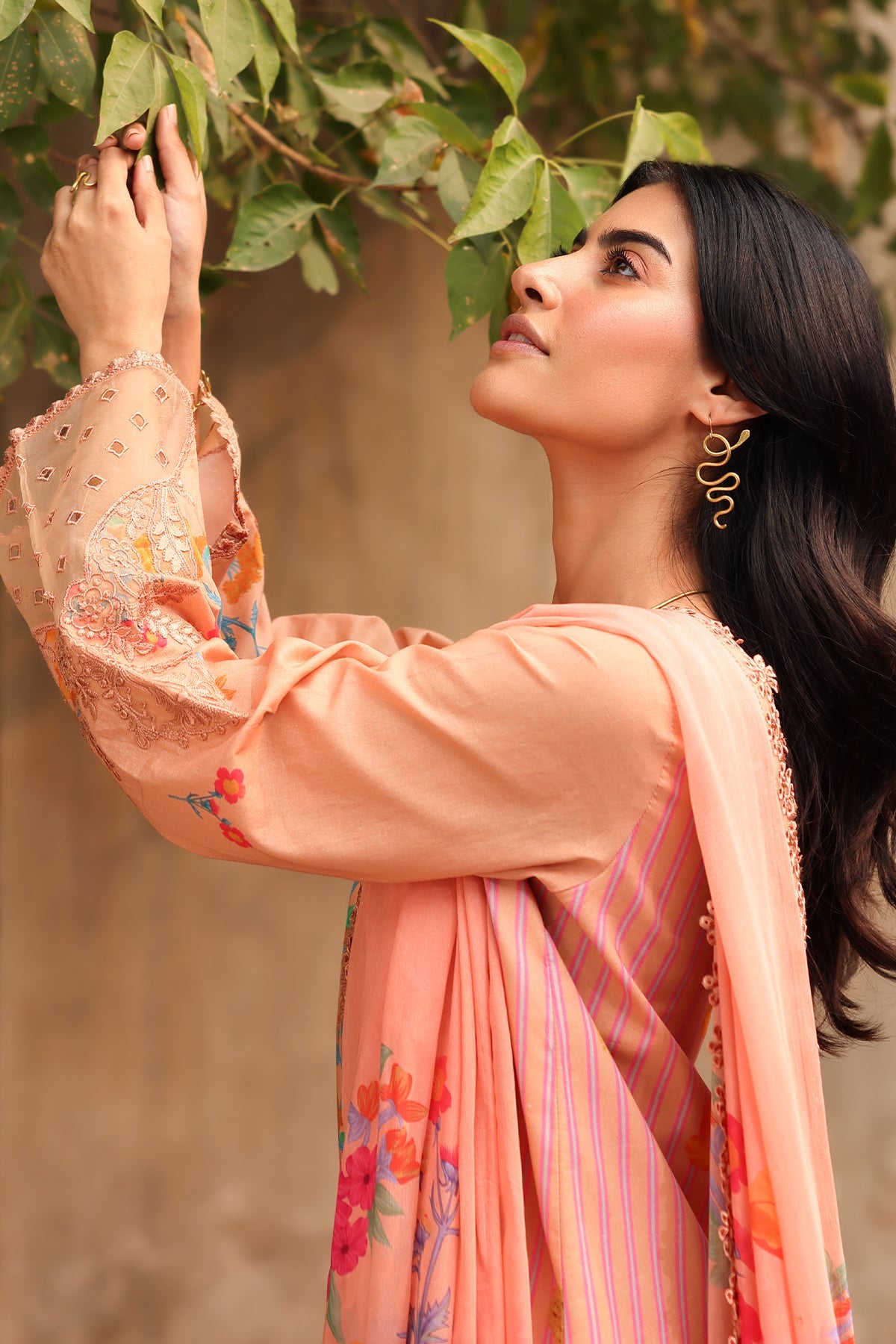 3-PC Embroidered Lawn Shirt with Embroidered Chiffon Dupatta and Trouser DSCC4-13
