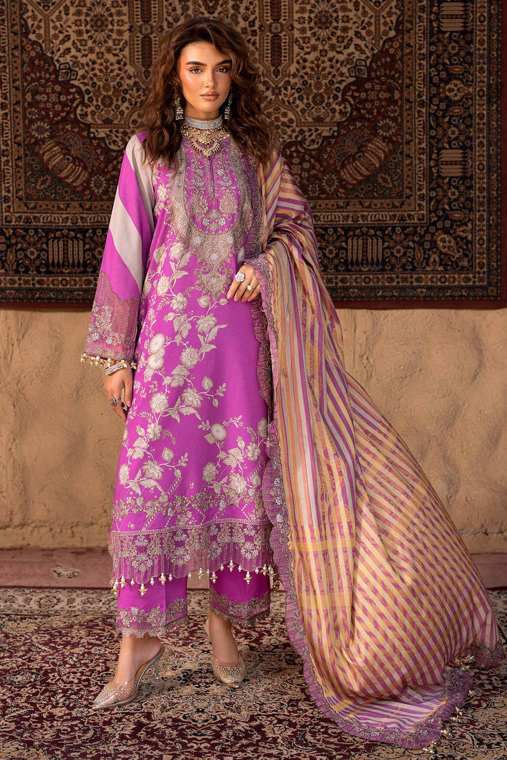 3-PC Unstitched Embroidered Lawn Collection CRN5-16