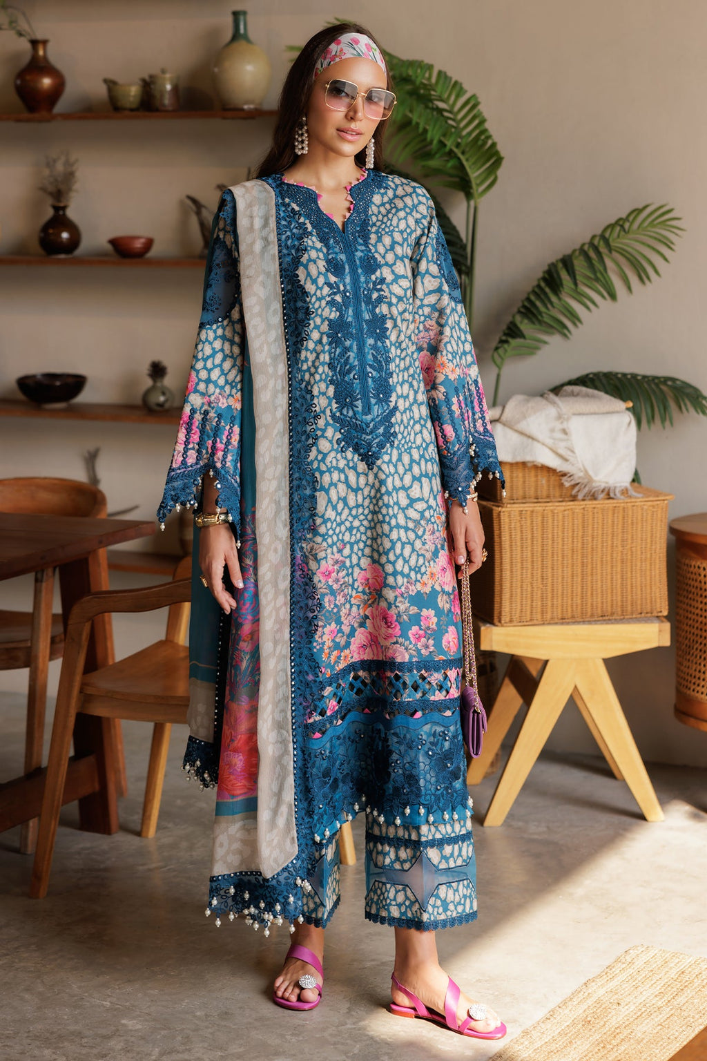 3-PC Unstitched Embroidered Lawn Collection CN5-12