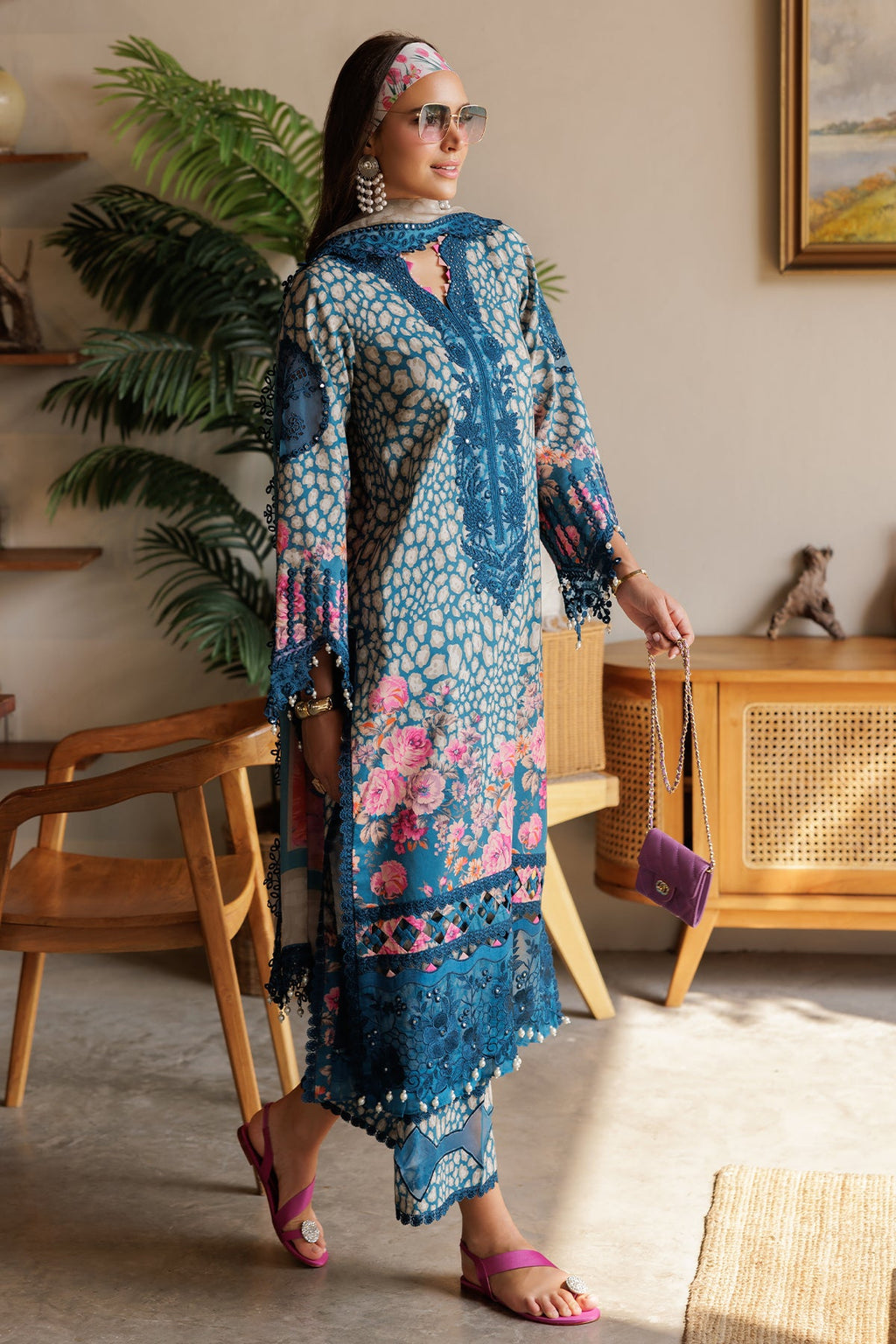 3-PC Unstitched Embroidered Lawn Collection CN5-12