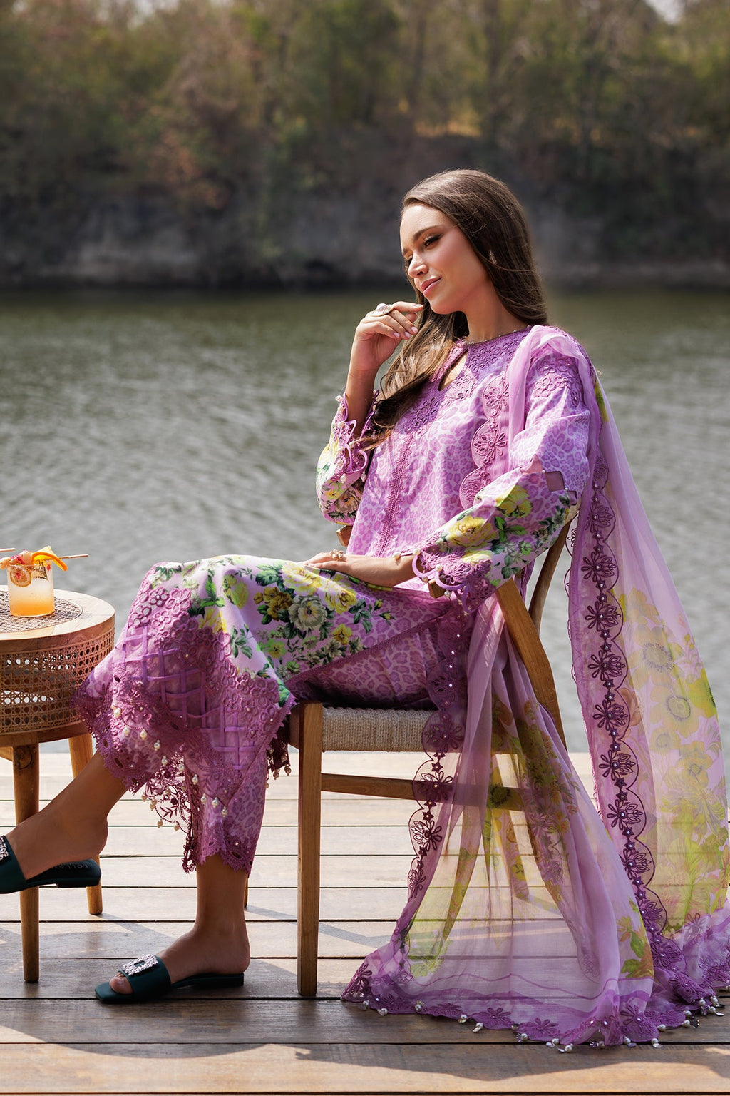 3-PC Unstitched Embroidered Lawn Collection CN5-08