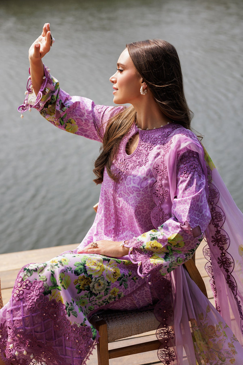 3-PC Unstitched Embroidered Lawn Collection CN5-08