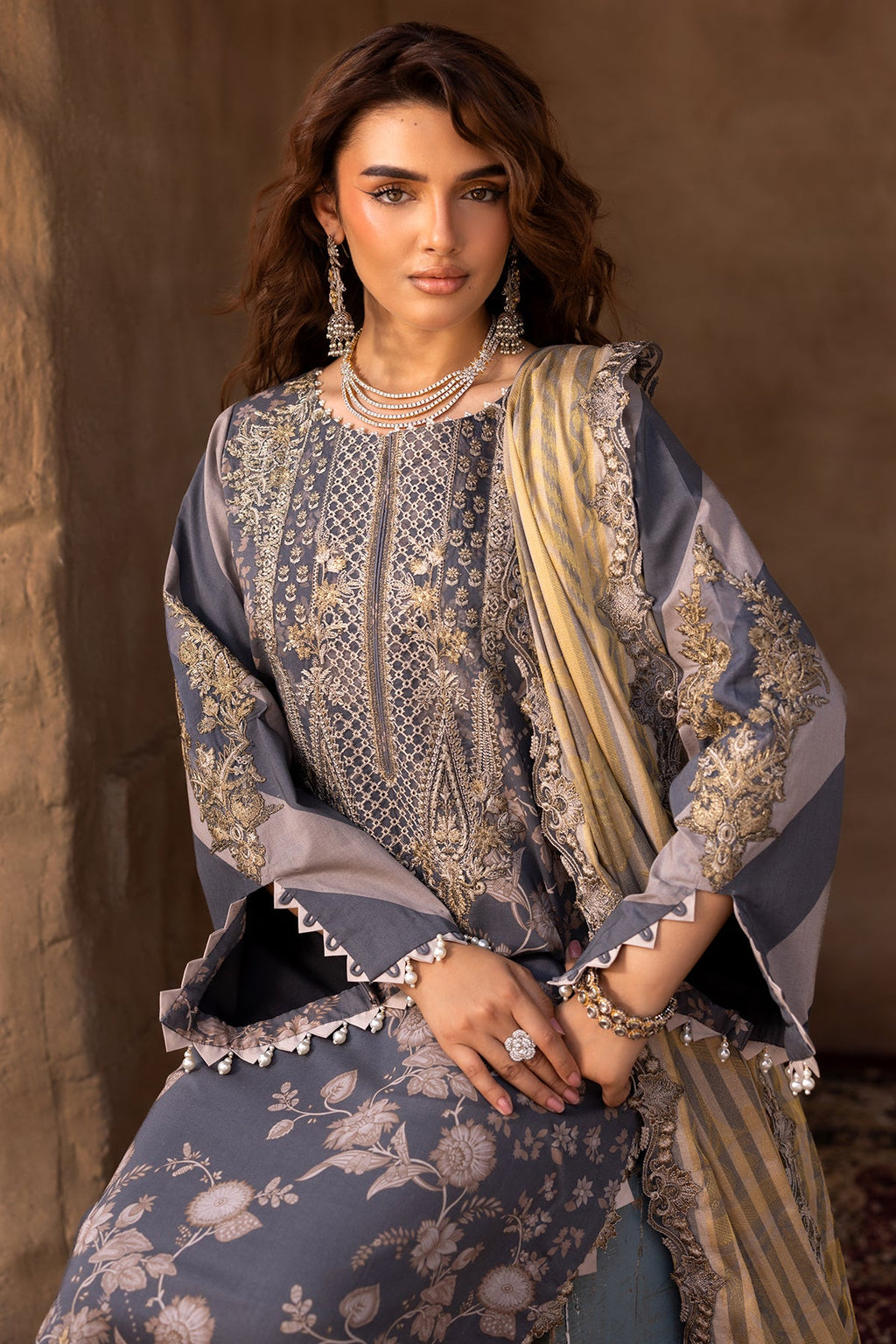 3-PC Unstitched Embroidered Lawn Collection CRN5-22