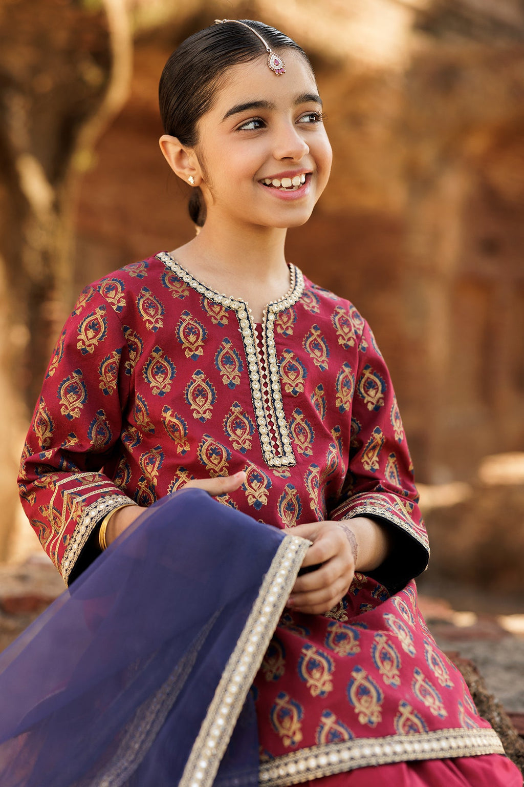 3-PC Kids Embroidered Raw-Silk Suit CKP-5-54