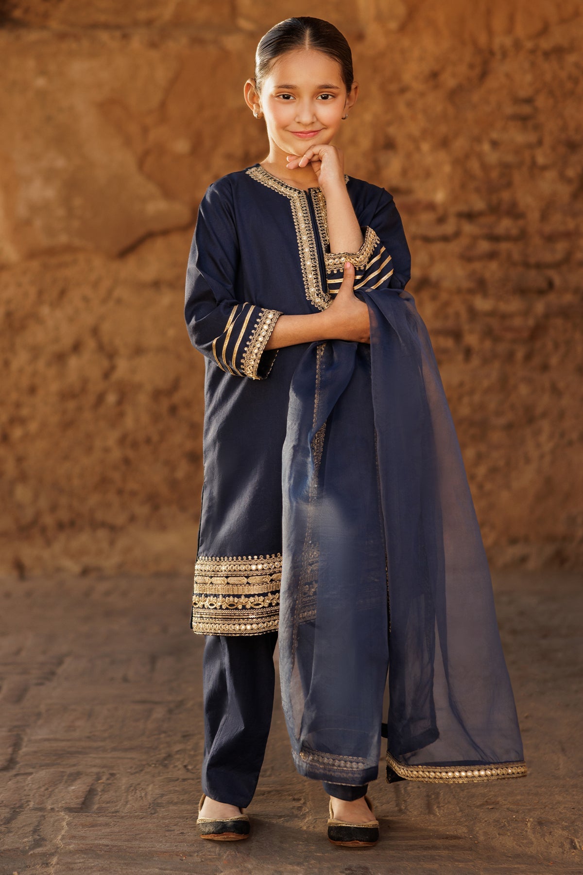 3-PC Kids Embroidered Lawn Suit CKP-5-49