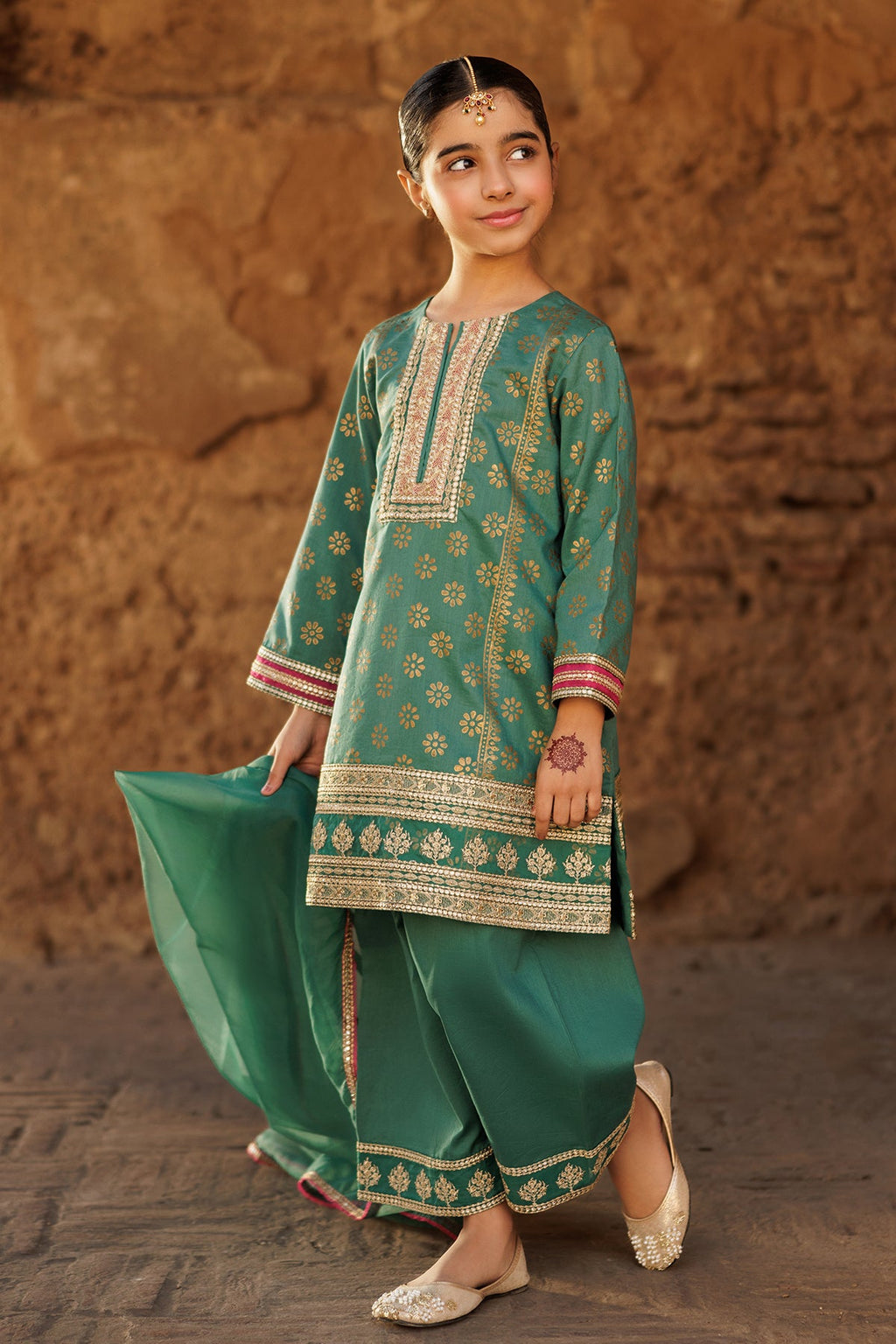 3-PC Kids Embroidered Lawn Suit CKP-5-56