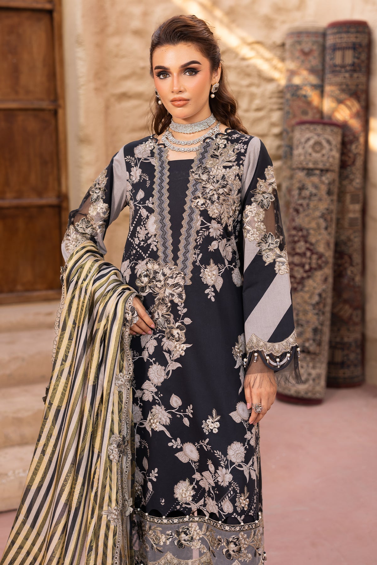 3-PC Unstitched Embroidered Lawn Collection CRN5-19