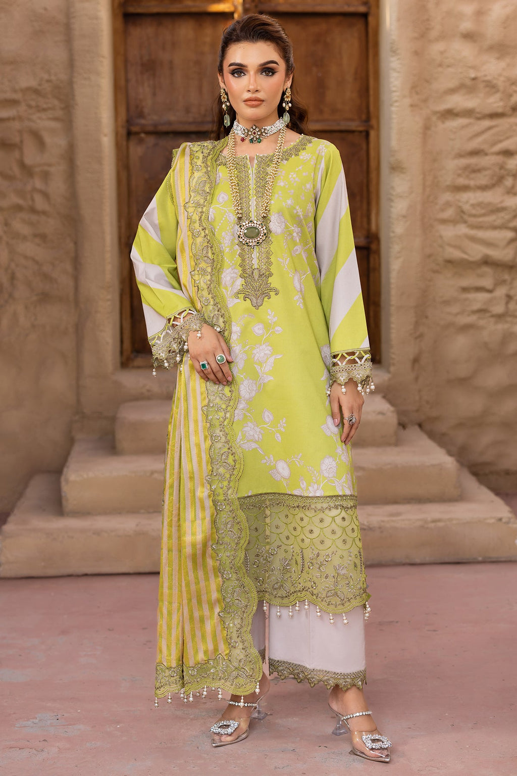 3-PC Unstitched Embroidered Lawn Collection CRN5-18