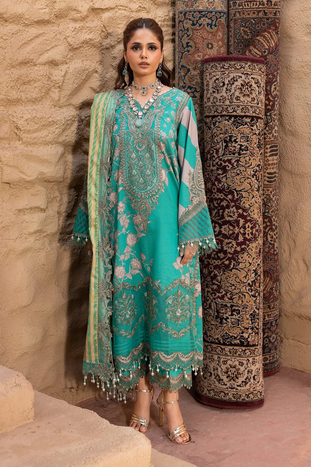 3-PC Unstitched Embroidered Lawn Collection CRN5-21
