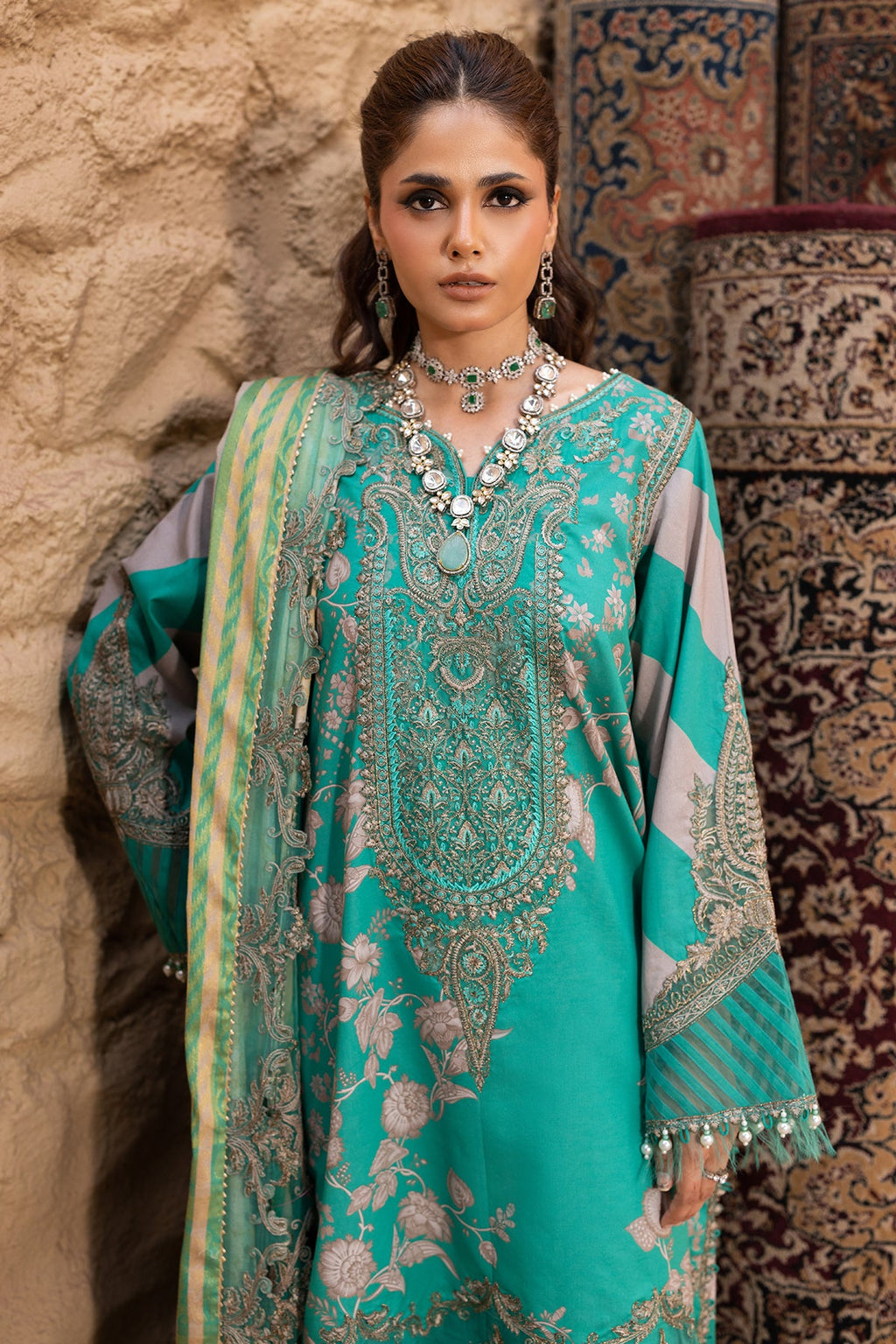 3-PC Unstitched Embroidered Lawn Collection CRN5-21