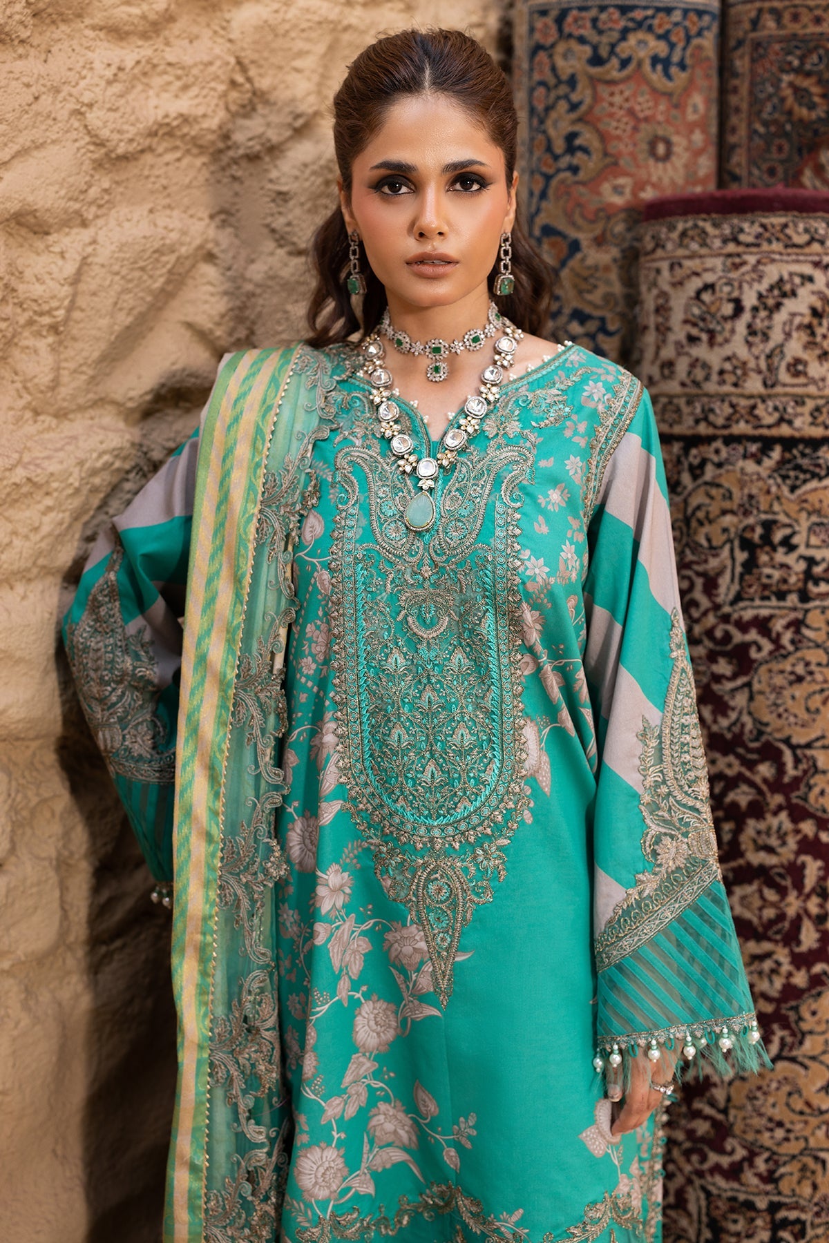 3-PC Unstitched Embroidered Lawn Collection CRN5-21