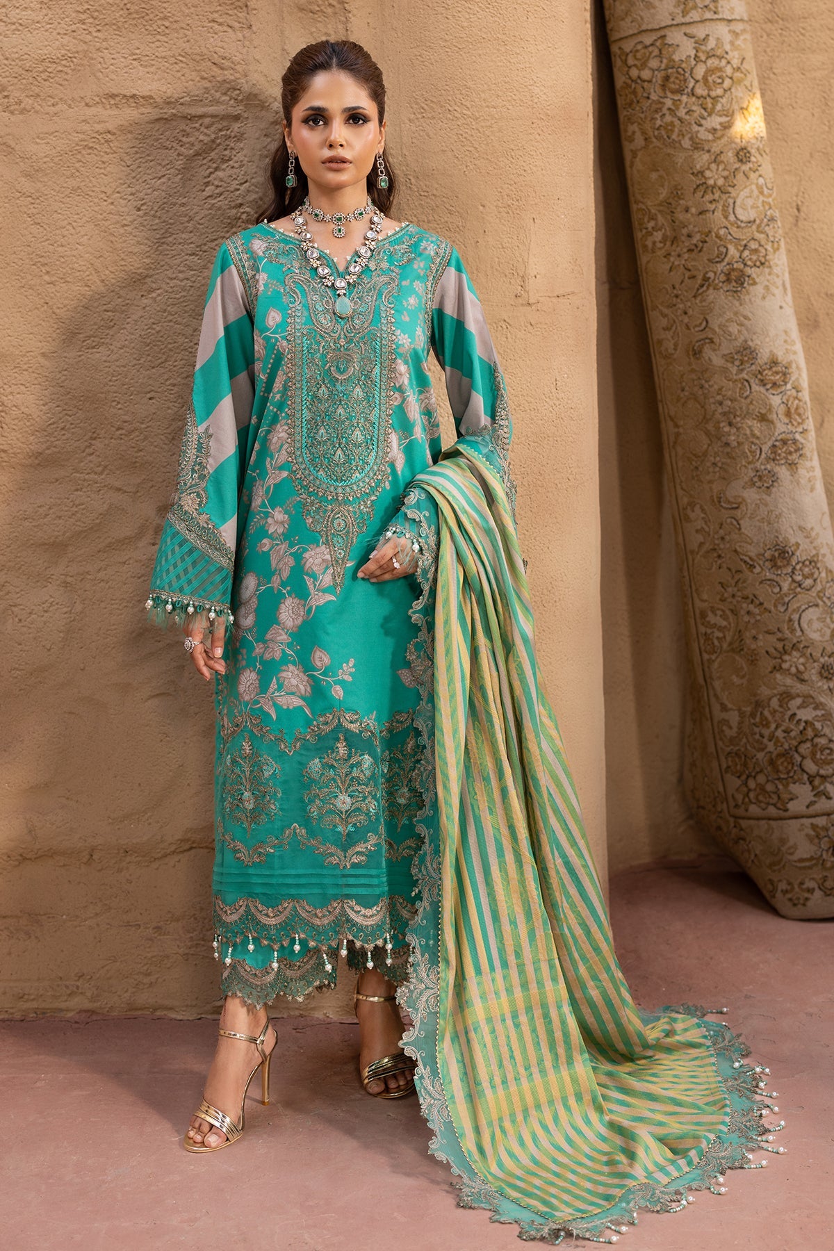 3-PC Unstitched Embroidered Lawn Collection CRN5-21