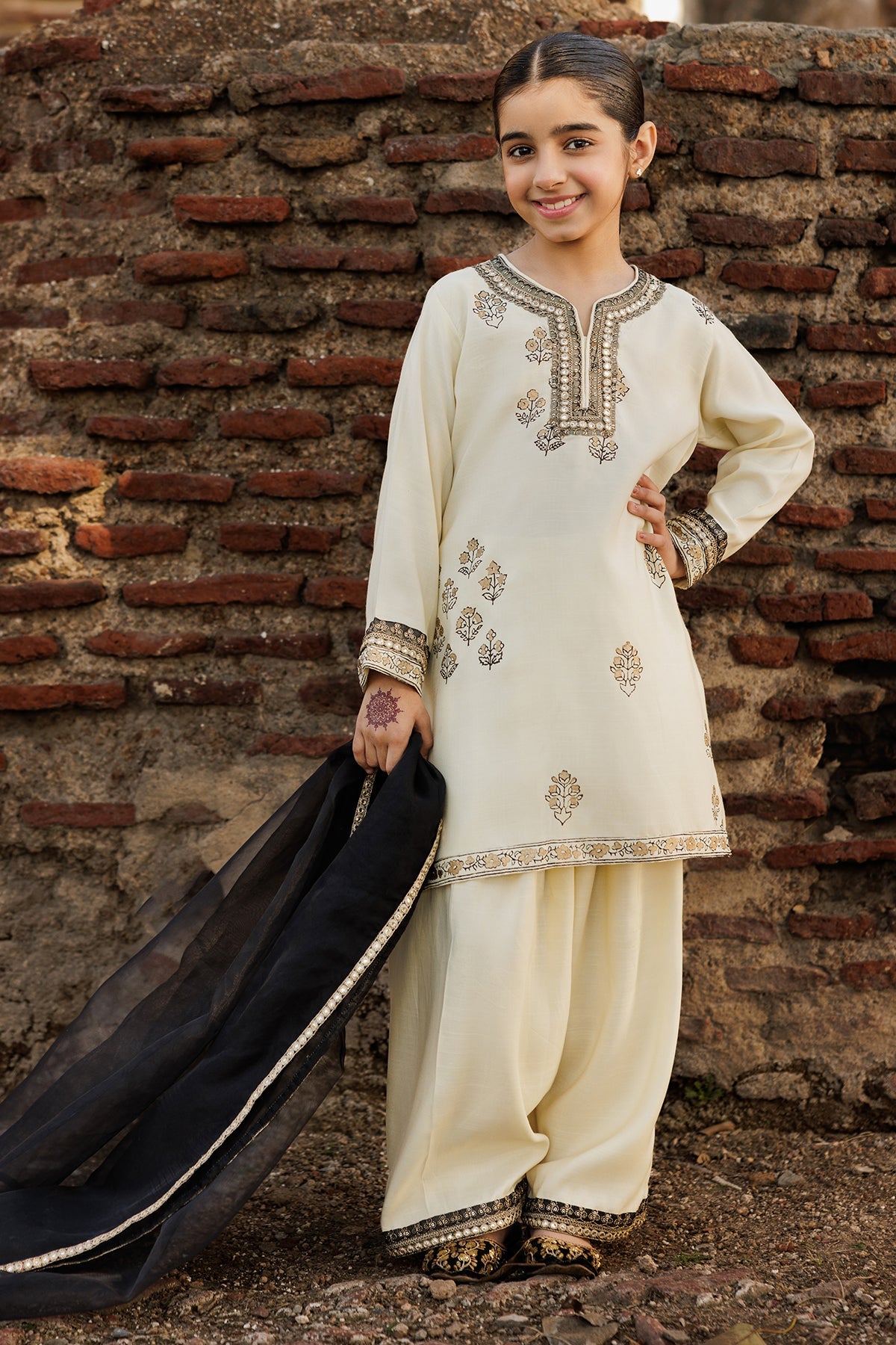 3-PC Kids Embroidered Raw-Silk Suit CKP-5-52