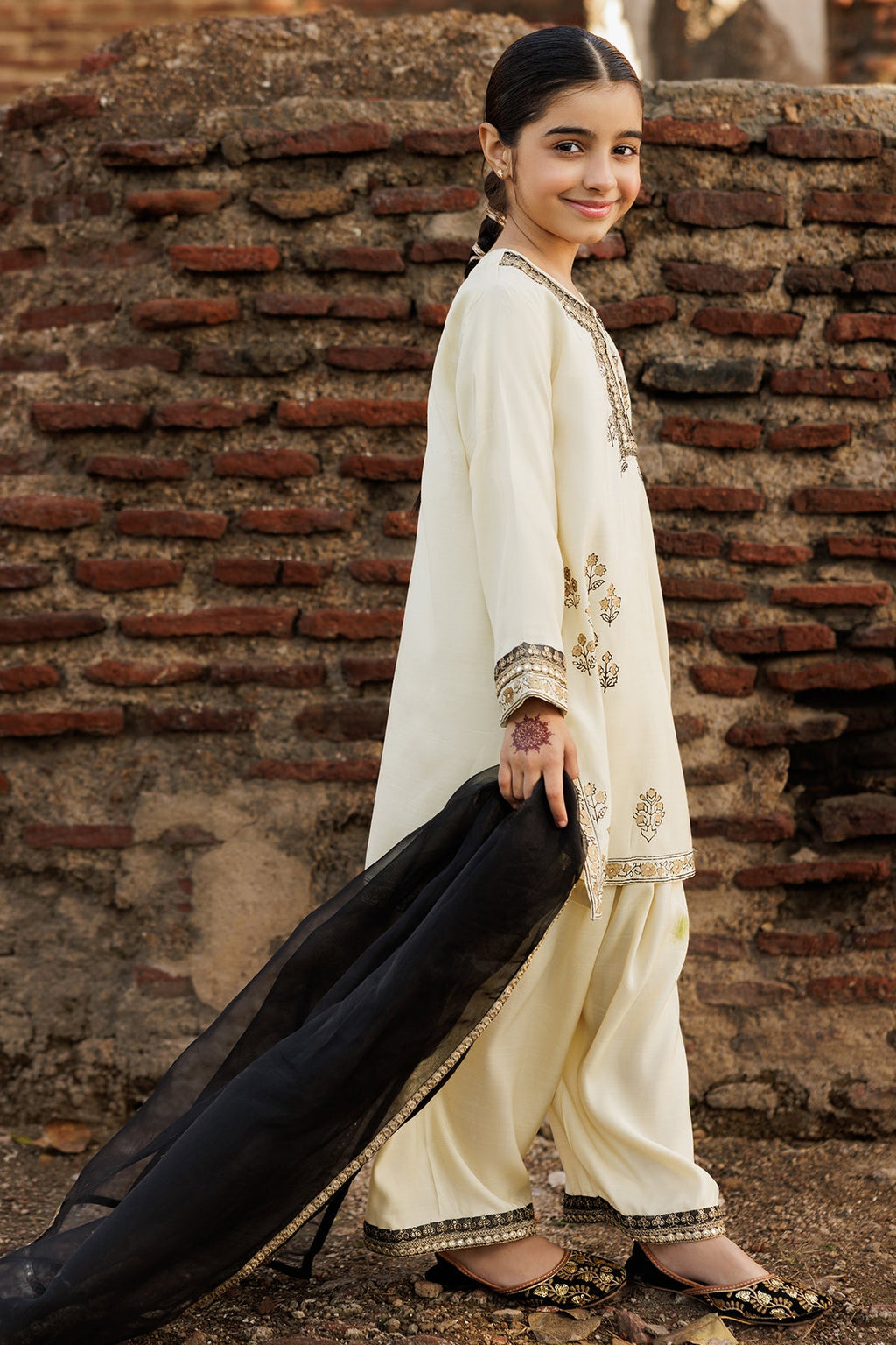 3-PC Kids Embroidered Raw-Silk Suit CKP-5-52