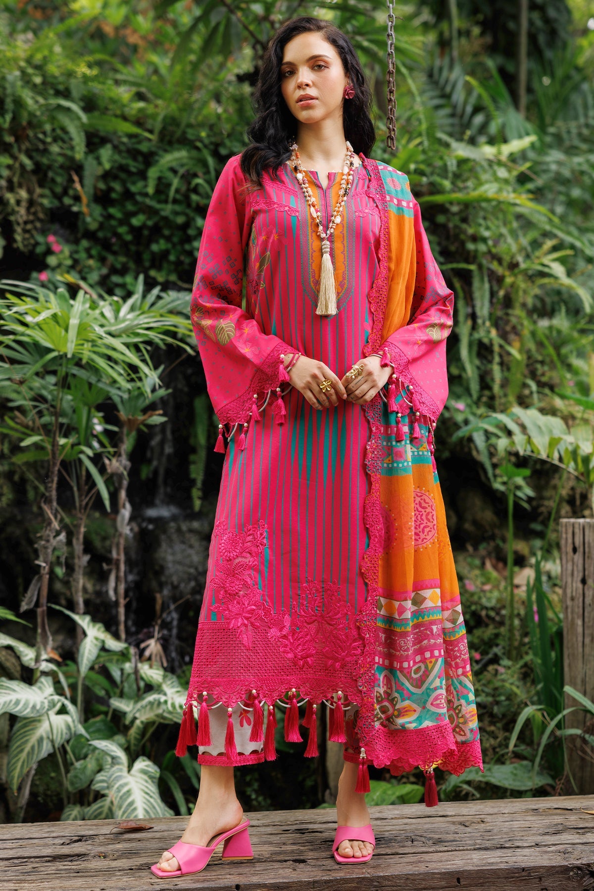 3-PC Unstitched Embroidered Lawn Collection CC6-08