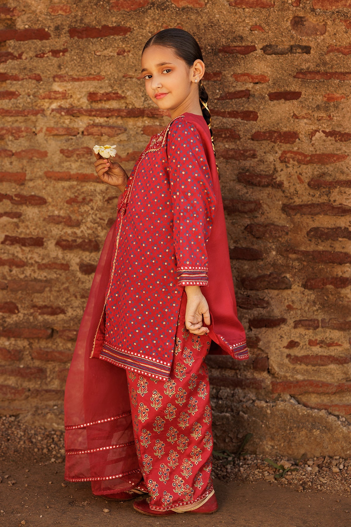 3-PC Kids Embroidered Raw-Silk Suit CKP-5-50