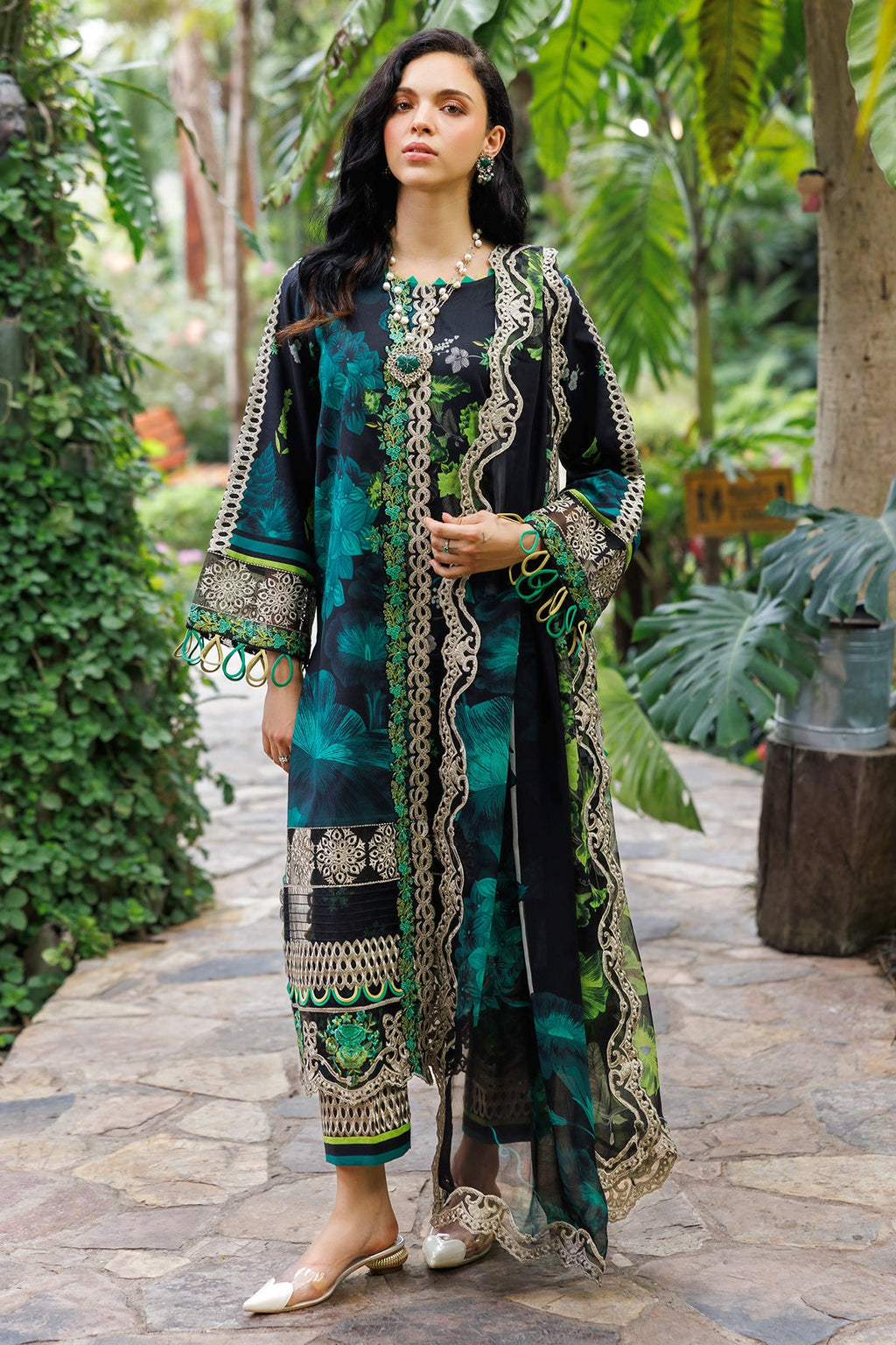 3-PC Unstitched Embroidered Lawn Collection CC6-02