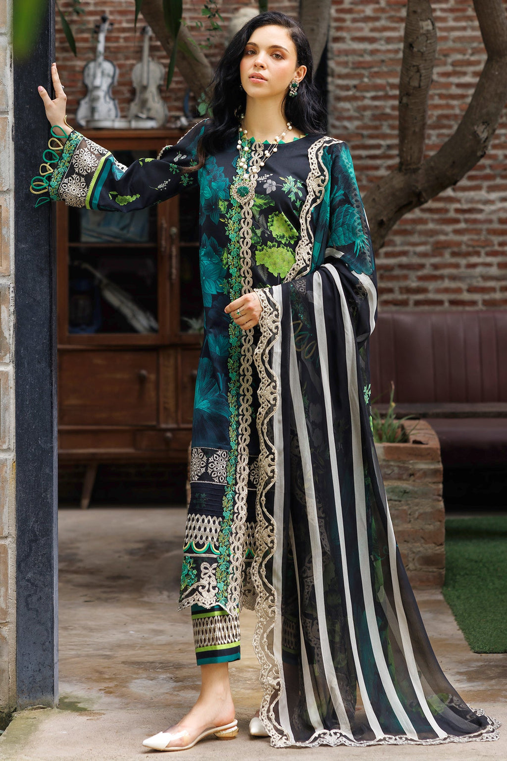 3-PC Unstitched Embroidered Lawn Collection CC6-02