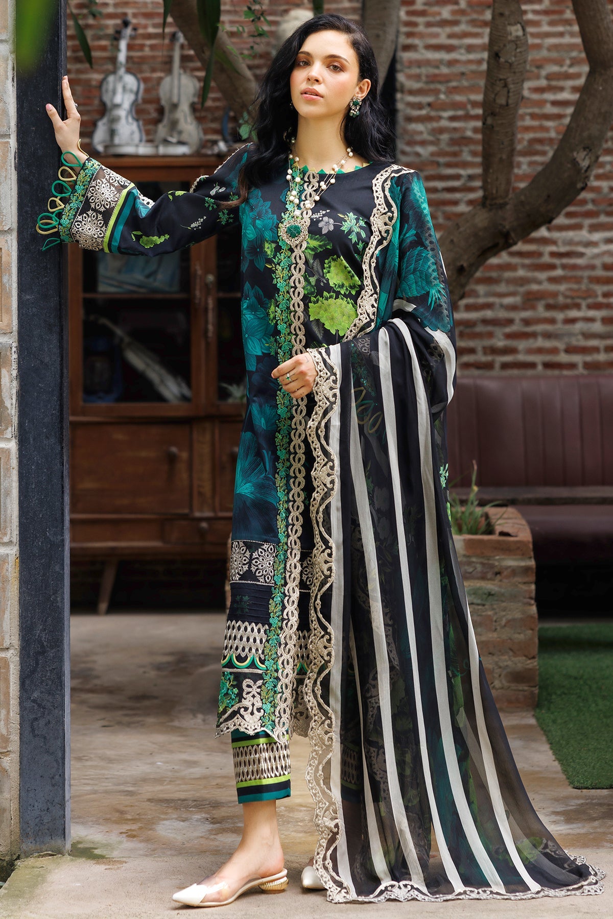 3-PC Unstitched Embroidered Lawn Collection CC6-02