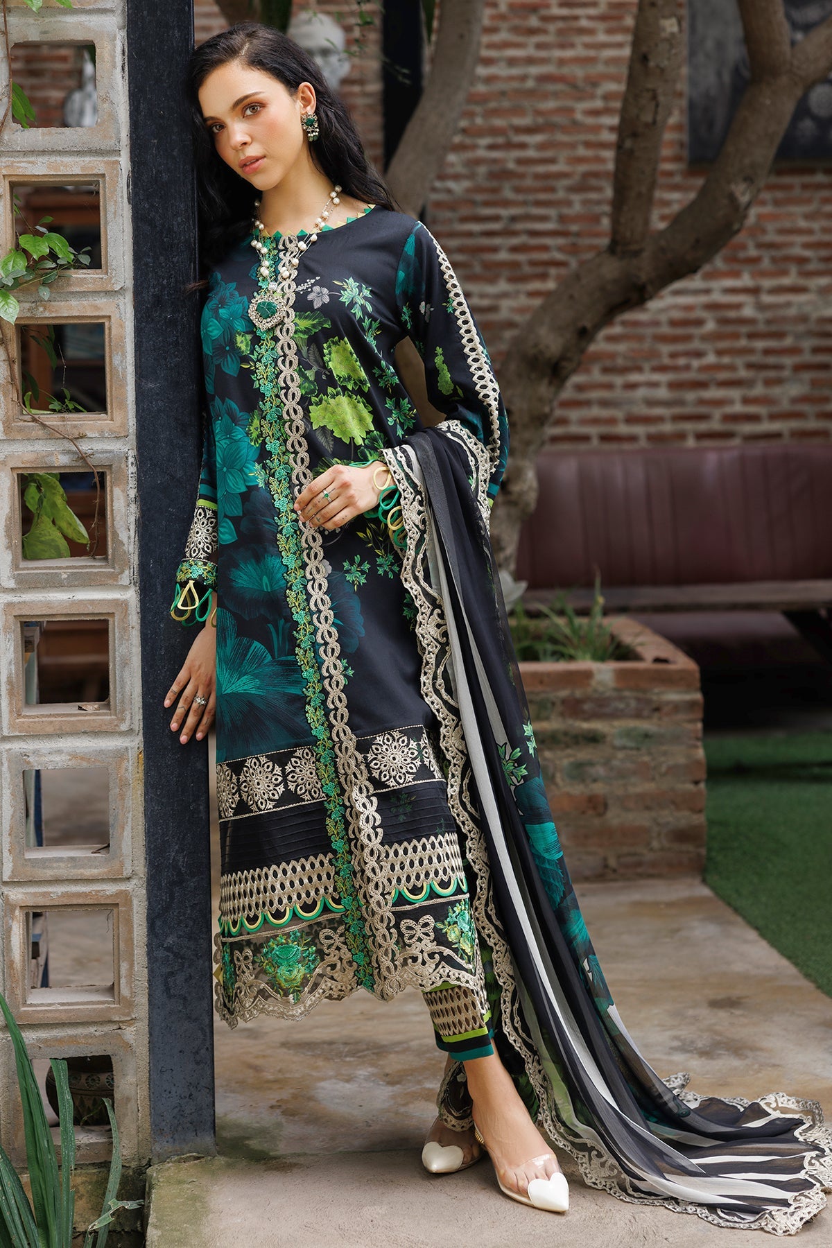 3-PC Unstitched Embroidered Lawn Collection CC6-02