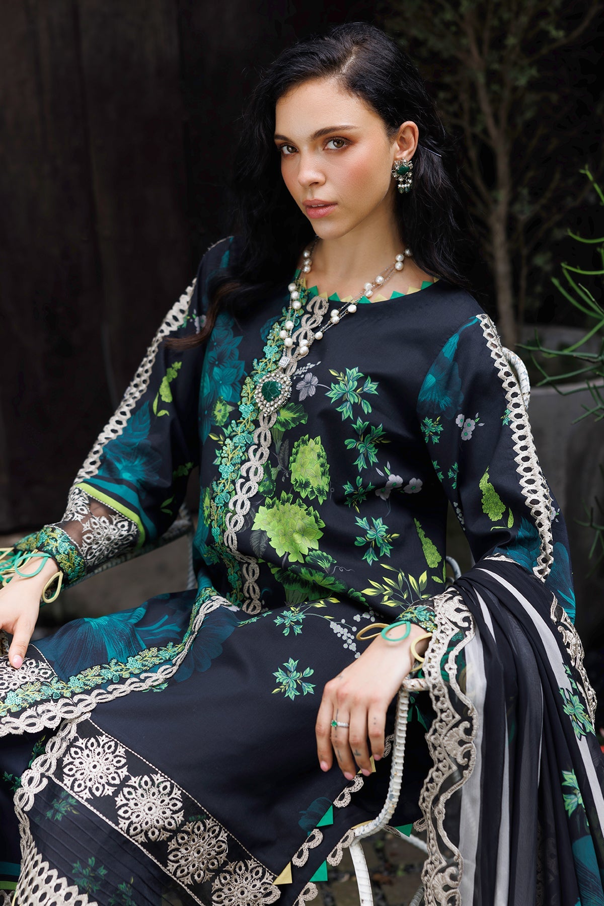 3-PC Unstitched Embroidered Lawn Collection CC6-02