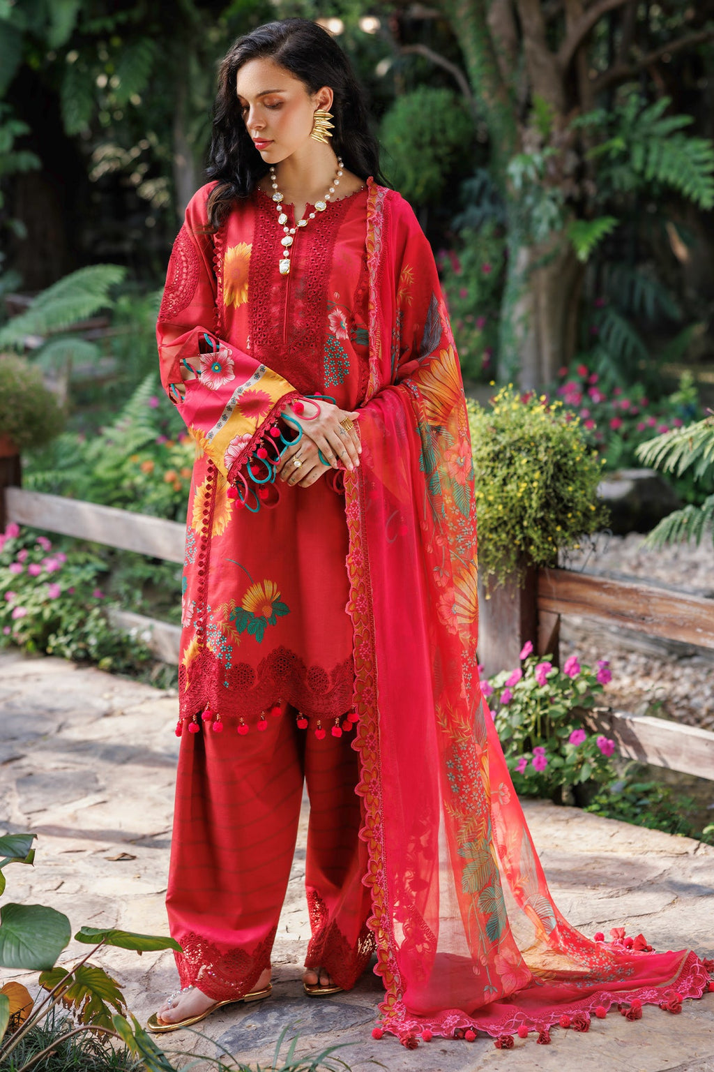 3-PC Unstitched Embroidered Lawn Collection CC6-04
