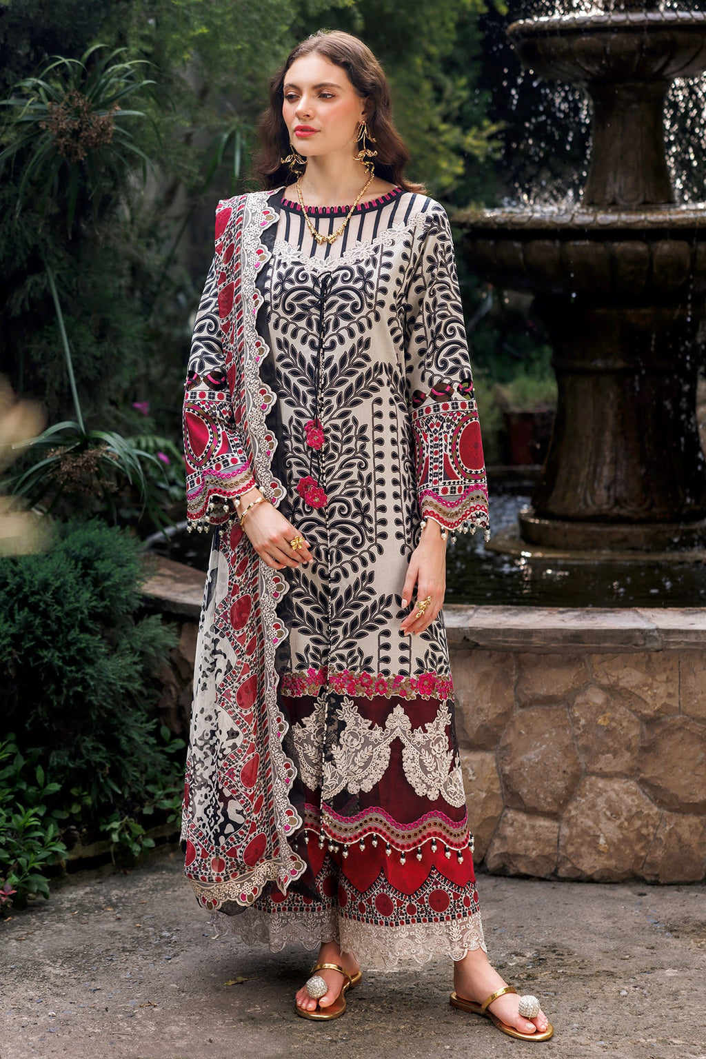 3-PC Unstitched Embroidered Lawn Collection CRB5-11