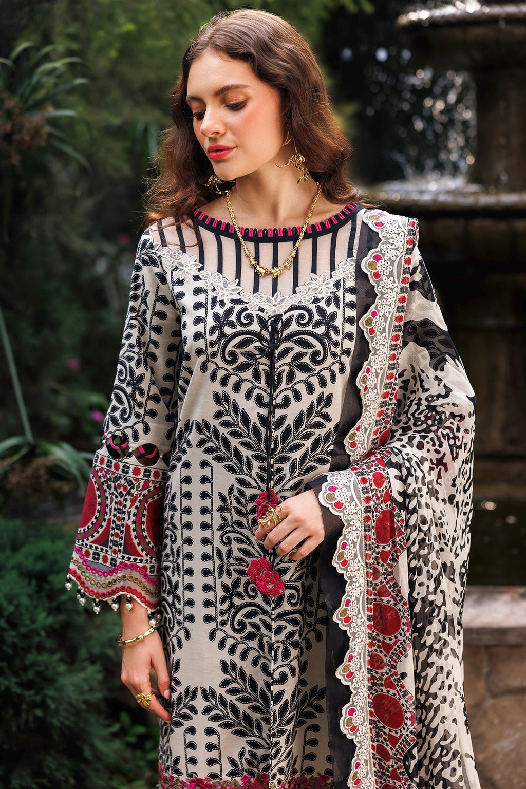3-PC Unstitched Embroidered Lawn Collection CRB5-11