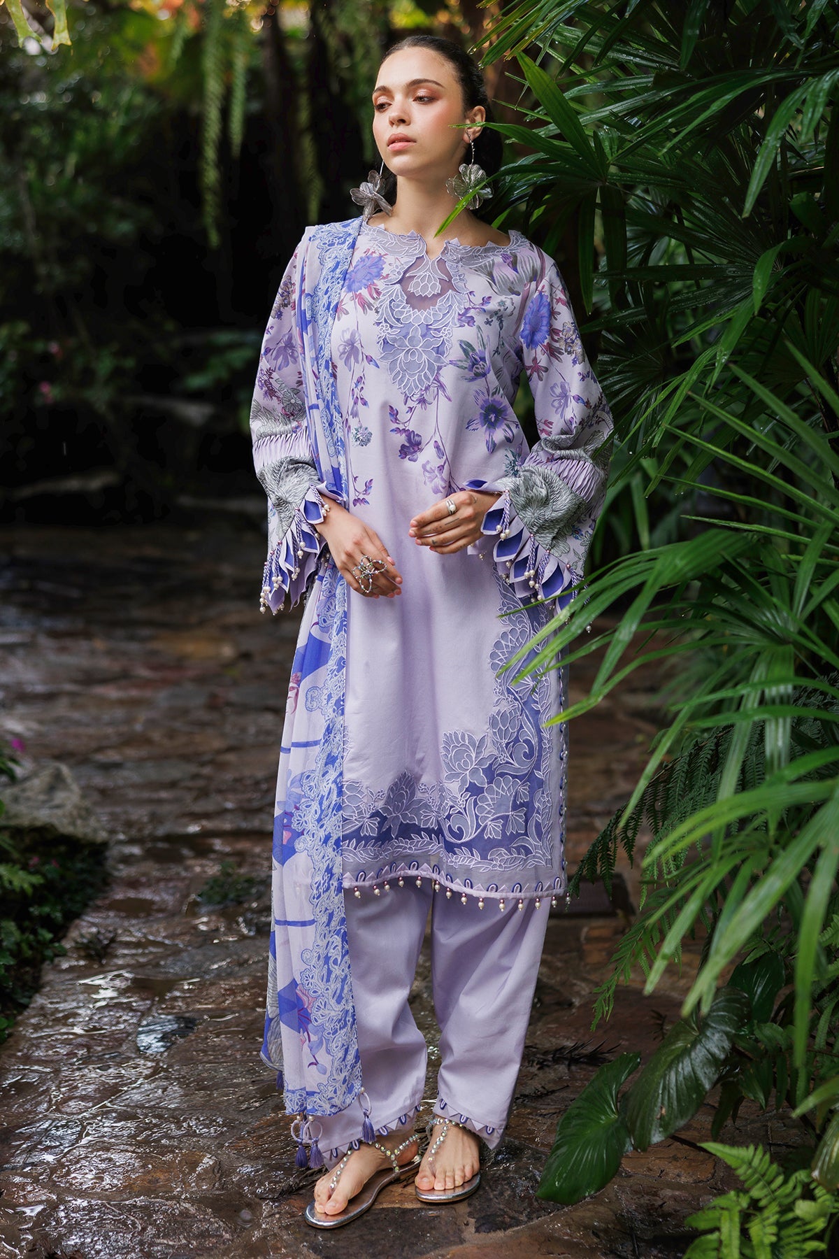 3-PC Unstitched Embroidered Lawn Collection CC6-03