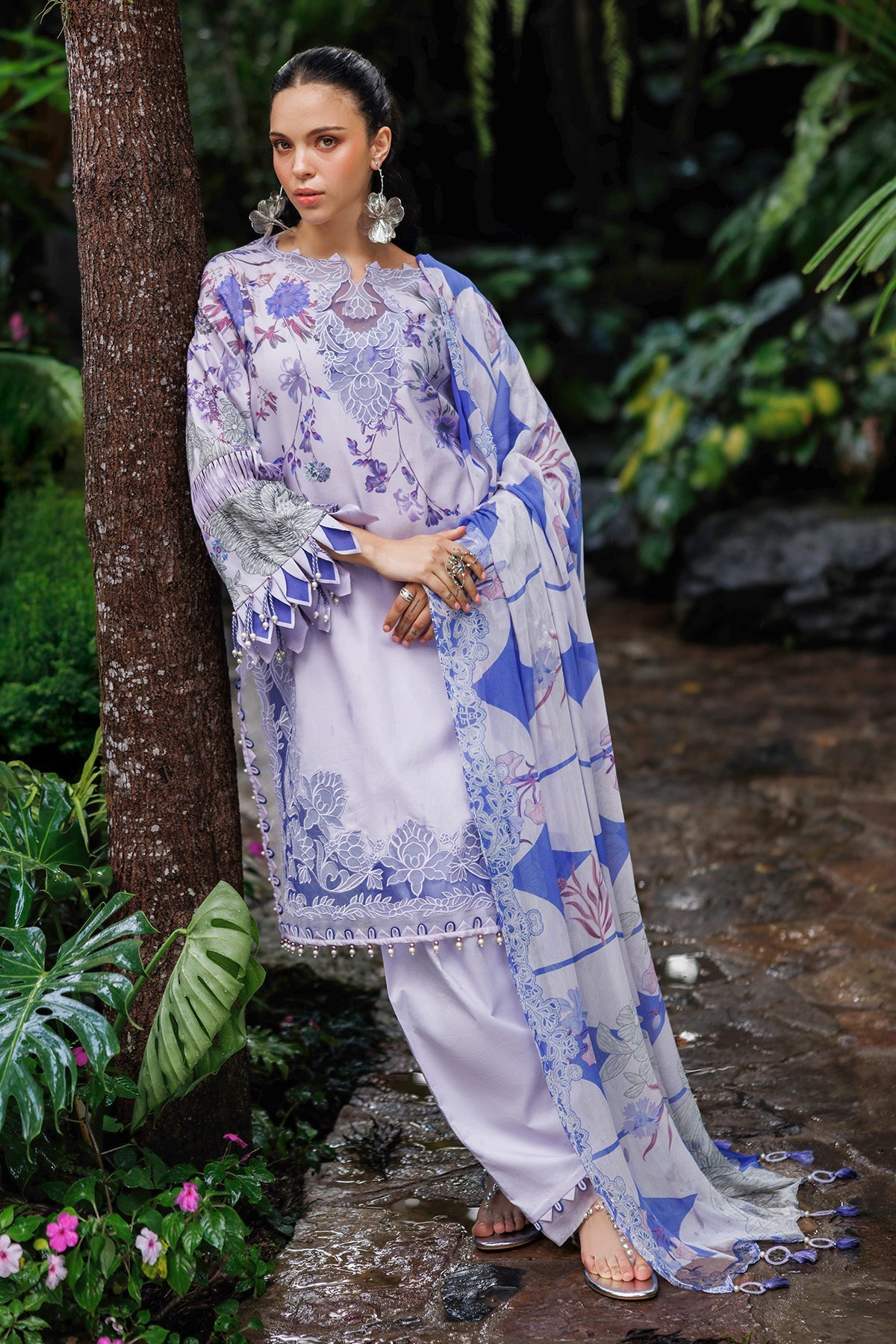 3-PC Unstitched Embroidered Lawn Collection CC6-03