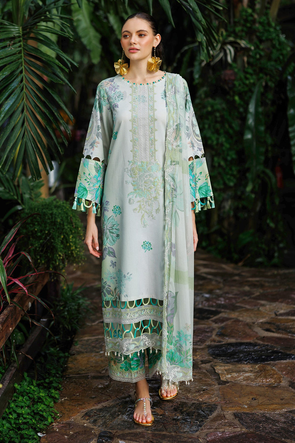 3-PC Unstitched Embroidered Lawn Collection CC6-05