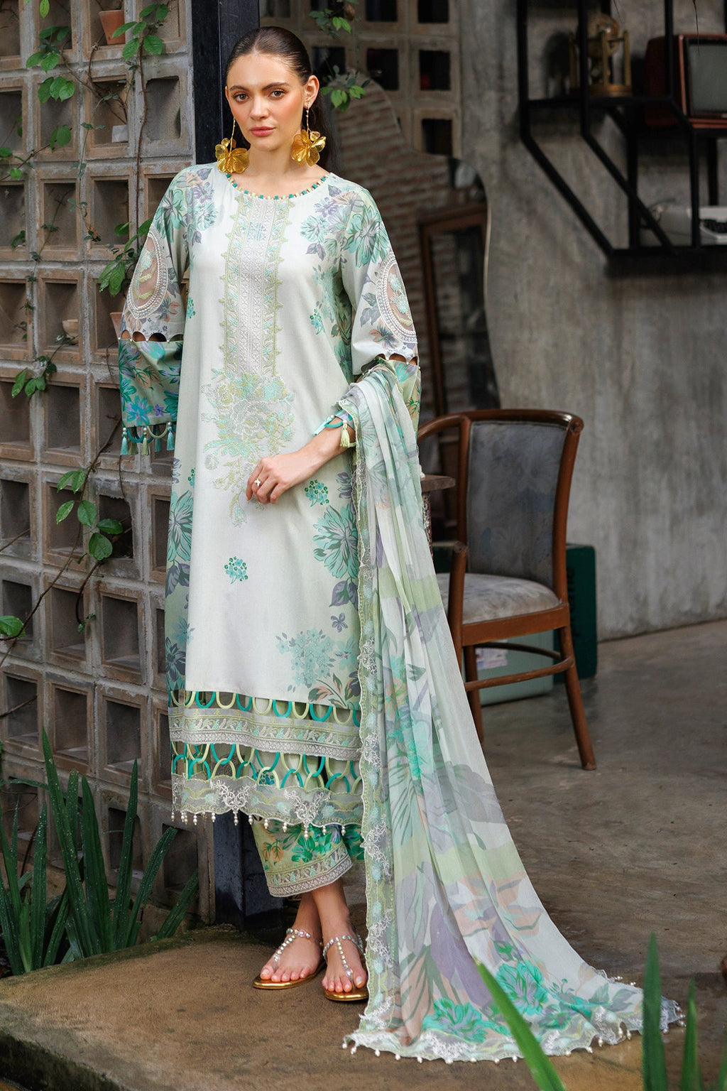 3-PC Unstitched Embroidered Lawn Collection CC6-05