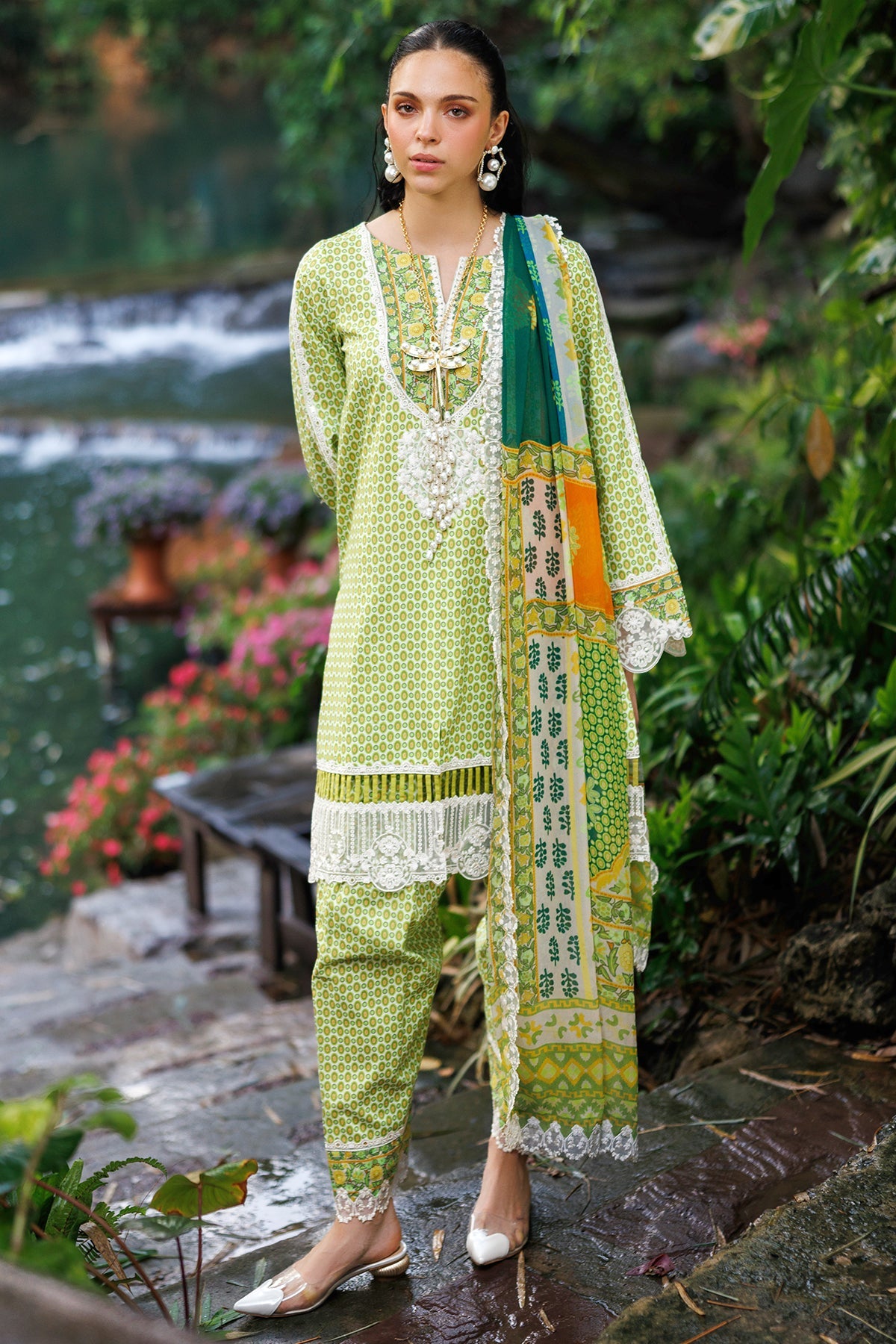 3-PC Unstitched Embroidered Lawn Collection CC6-10