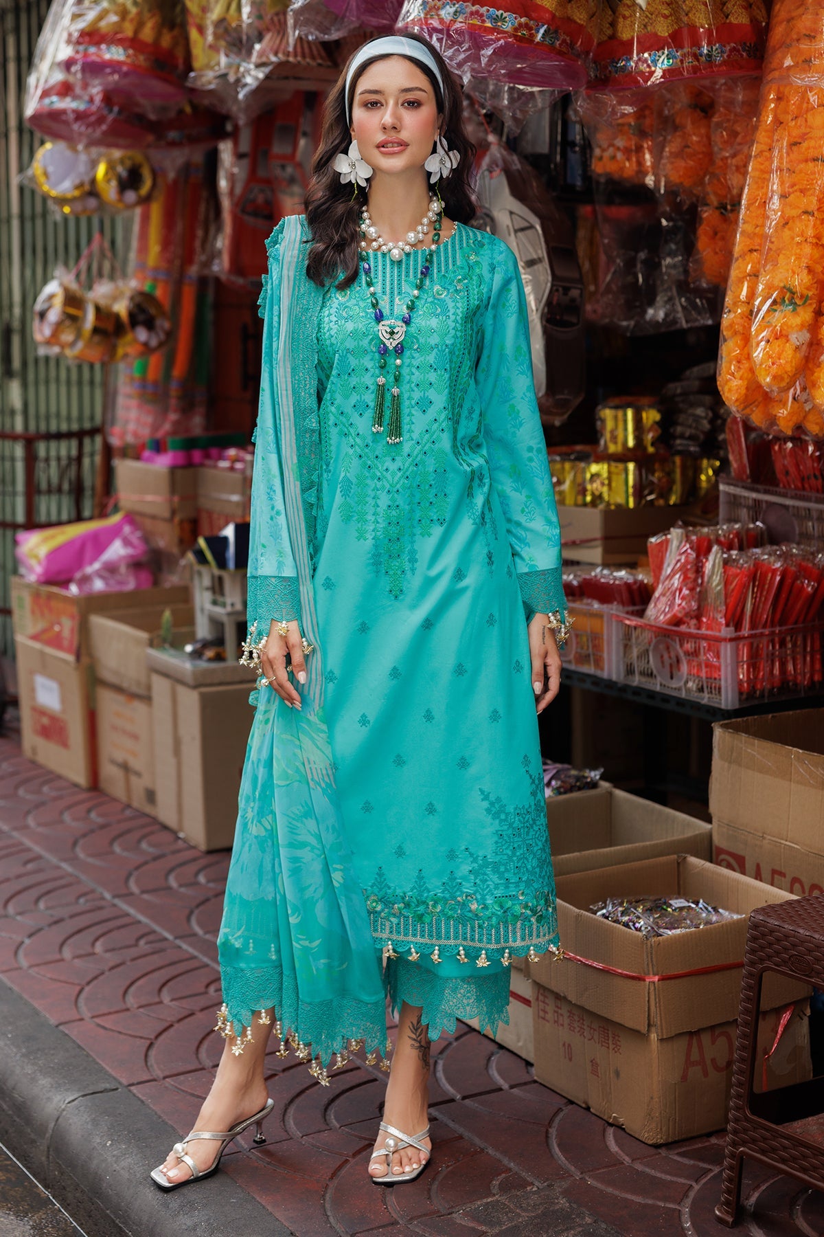 3-PC Unstitched Embroidered Lawn Collection CRB5-20