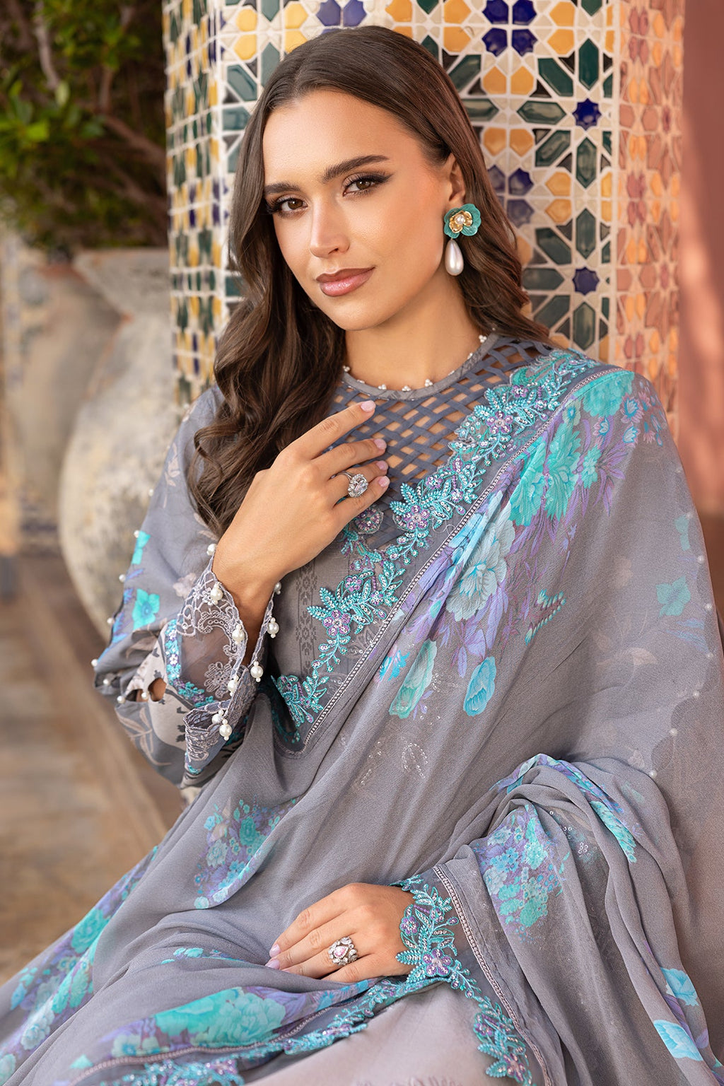 3-PC Unstitched Embroidered Lawn Collection SN5-01