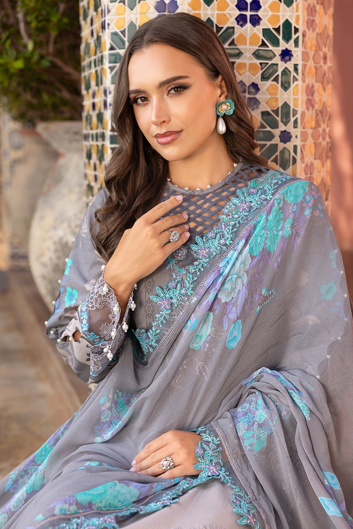 3-PC Unstitched Embroidered Lawn Collection SN5-01