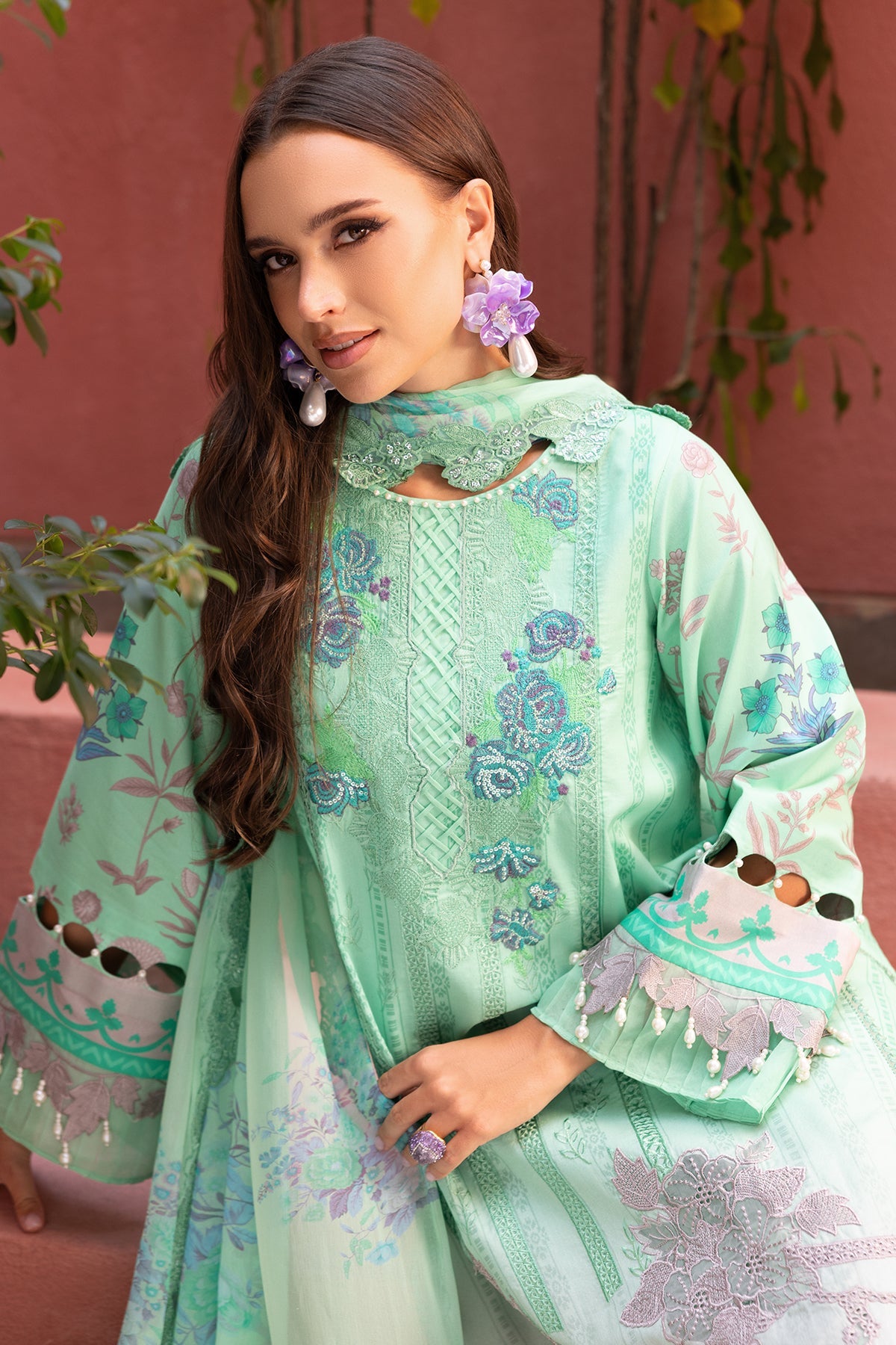 3-PC Unstitched Embroidered Lawn Collection SN5-05