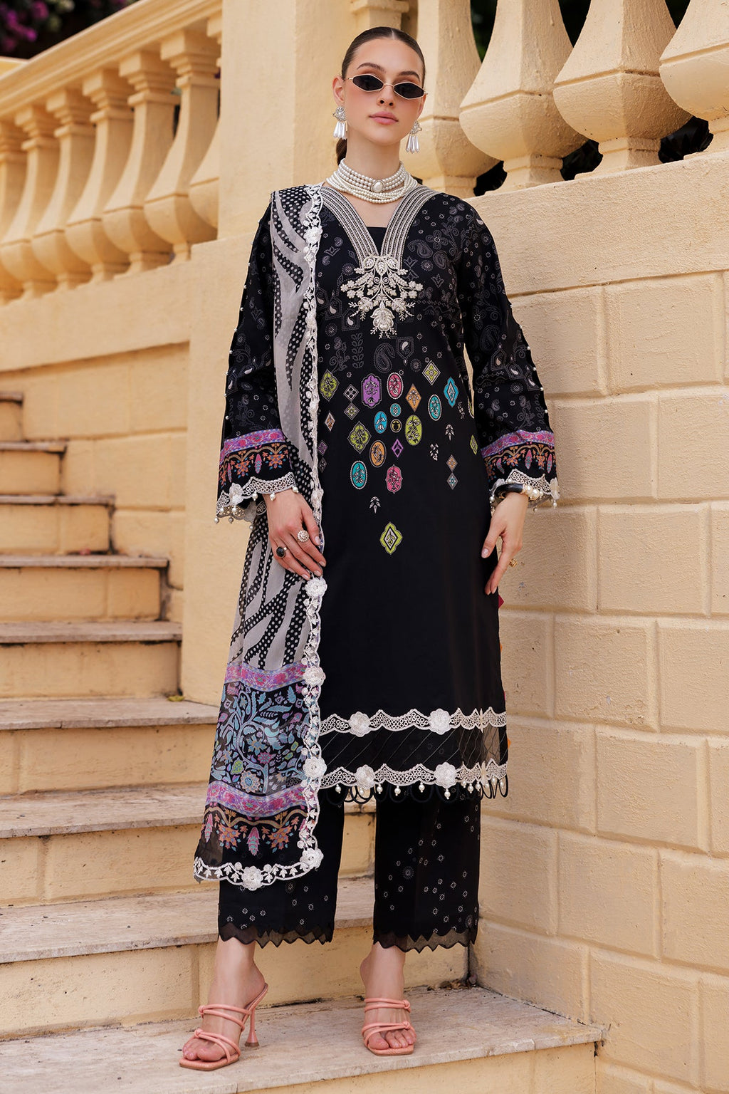 3-PC Unstitched Embroidered Lawn Collection CC5-14