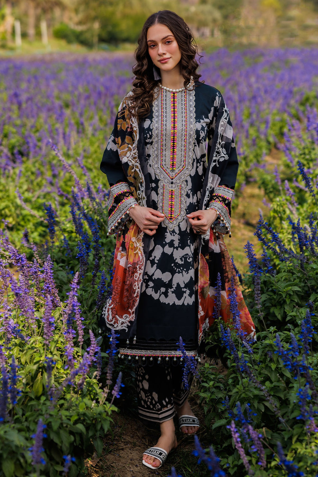 3-PC Unstitched Embroidered Lawn Collection CC5-01