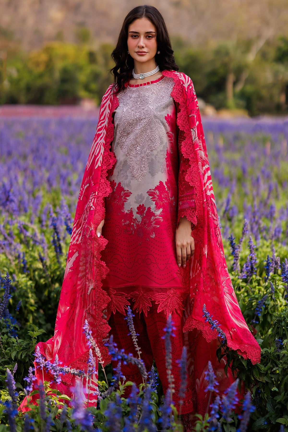 3-PC Unstitched Embroidered Lawn Collection CC5-02