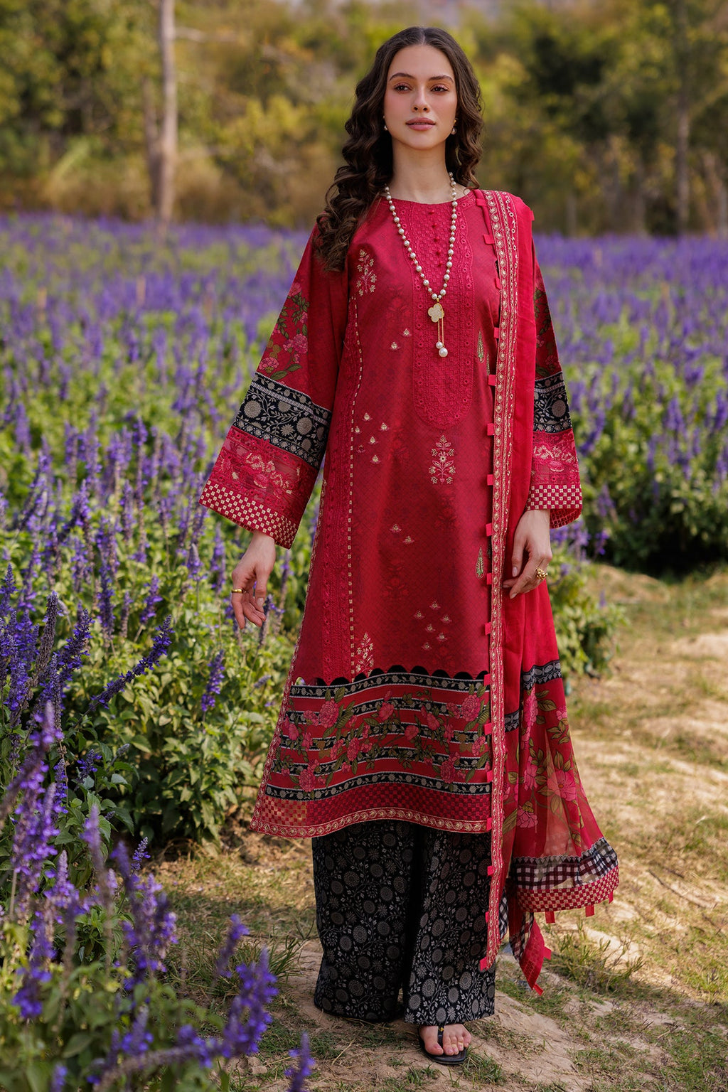3-PC Unstitched Embroidered Lawn Collection CC5-04