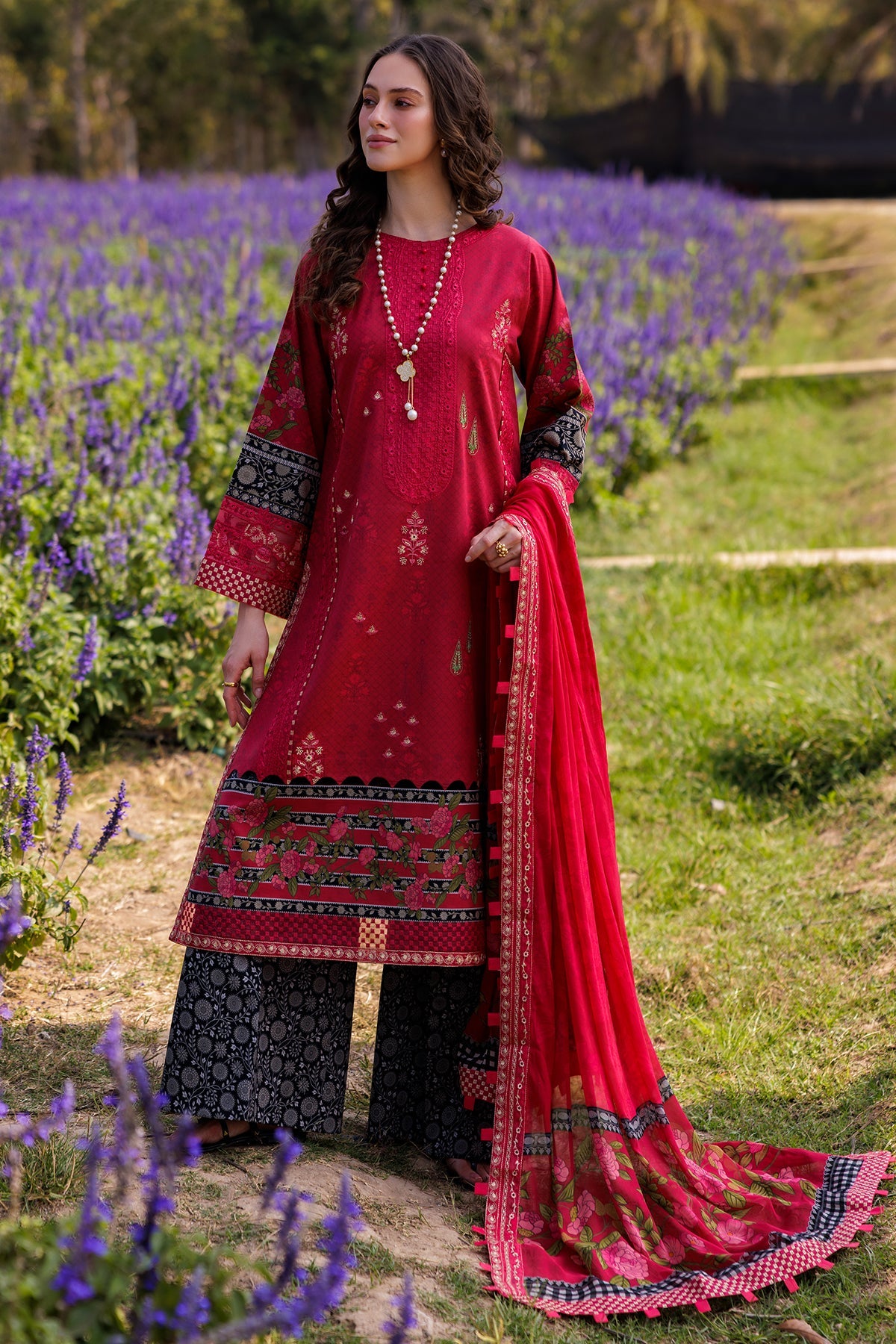 3-PC Unstitched Embroidered Lawn Collection CC5-04