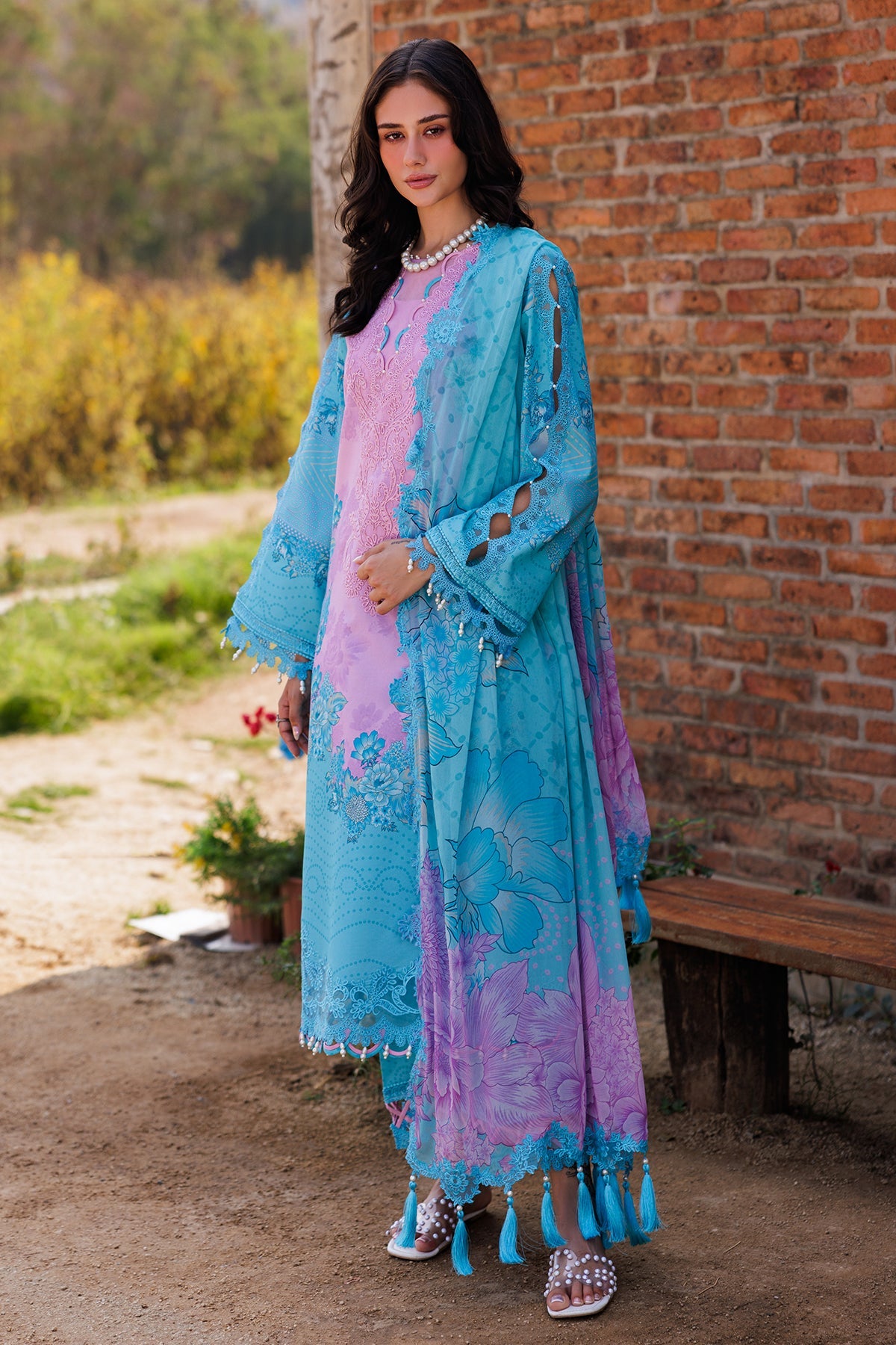 3-PC Unstitched Embroidered Lawn Collection CC5-09