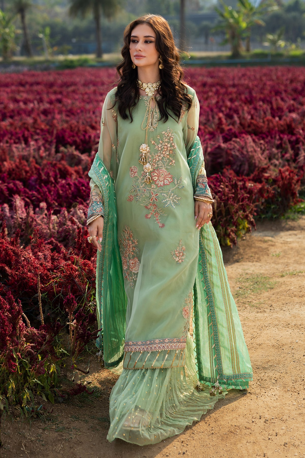 3-PC Embroidered Organza Suit CMA-5-110