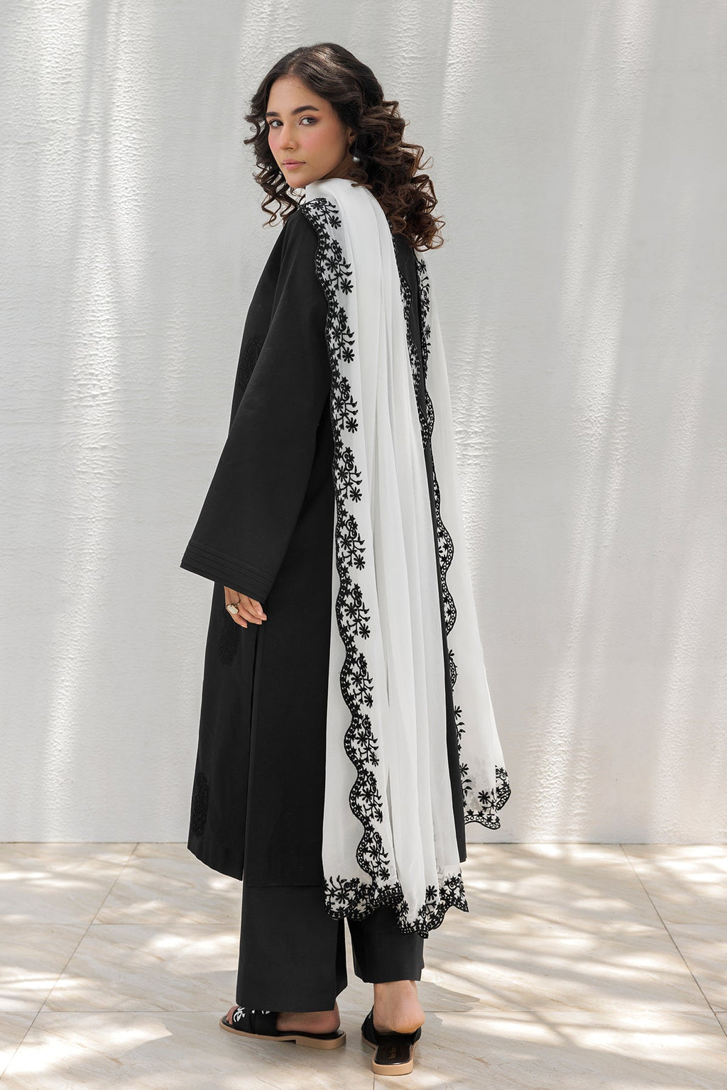 Embroidered Chiffon Dupatta  CHD-5-200