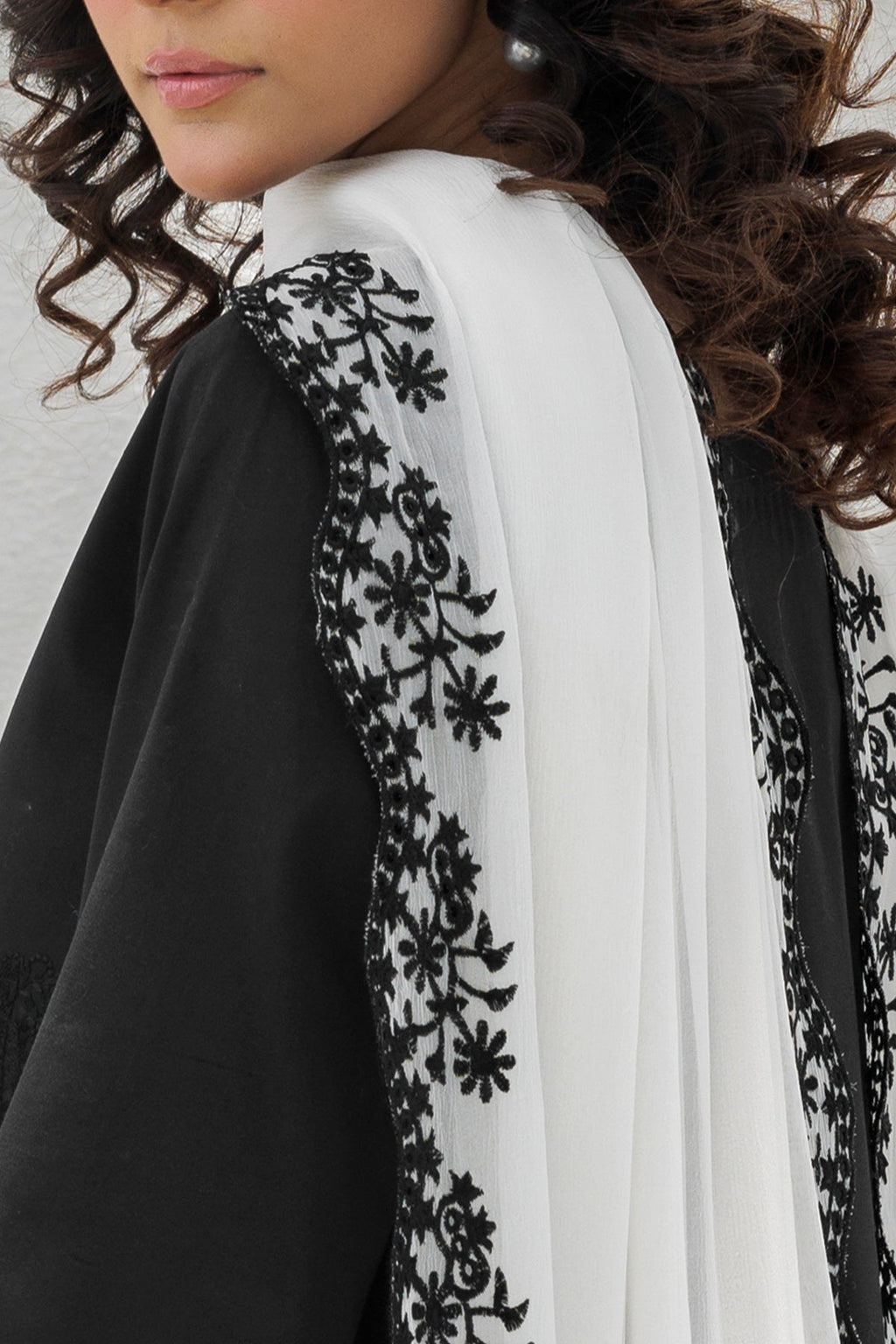 Embroidered Chiffon Dupatta  CHD-5-200