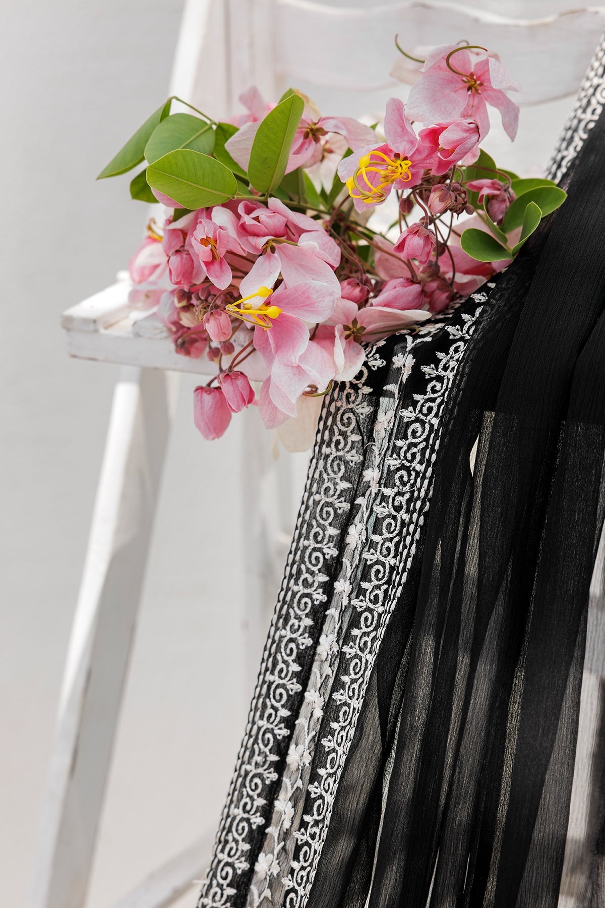 Embroidered Chiffon Dupatta  CHD-5-209B