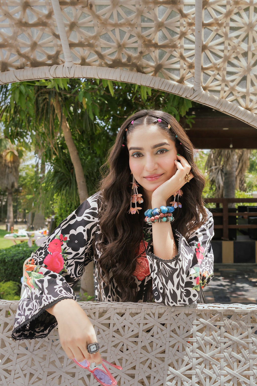 2-PC Printed Cotton Suit CPM-5-085Z