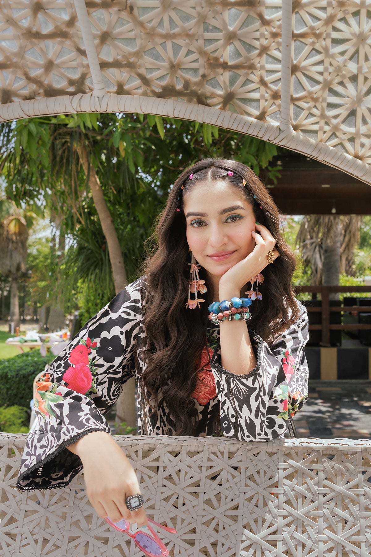 2-PC Printed Cotton Suit CPM-5-085Z