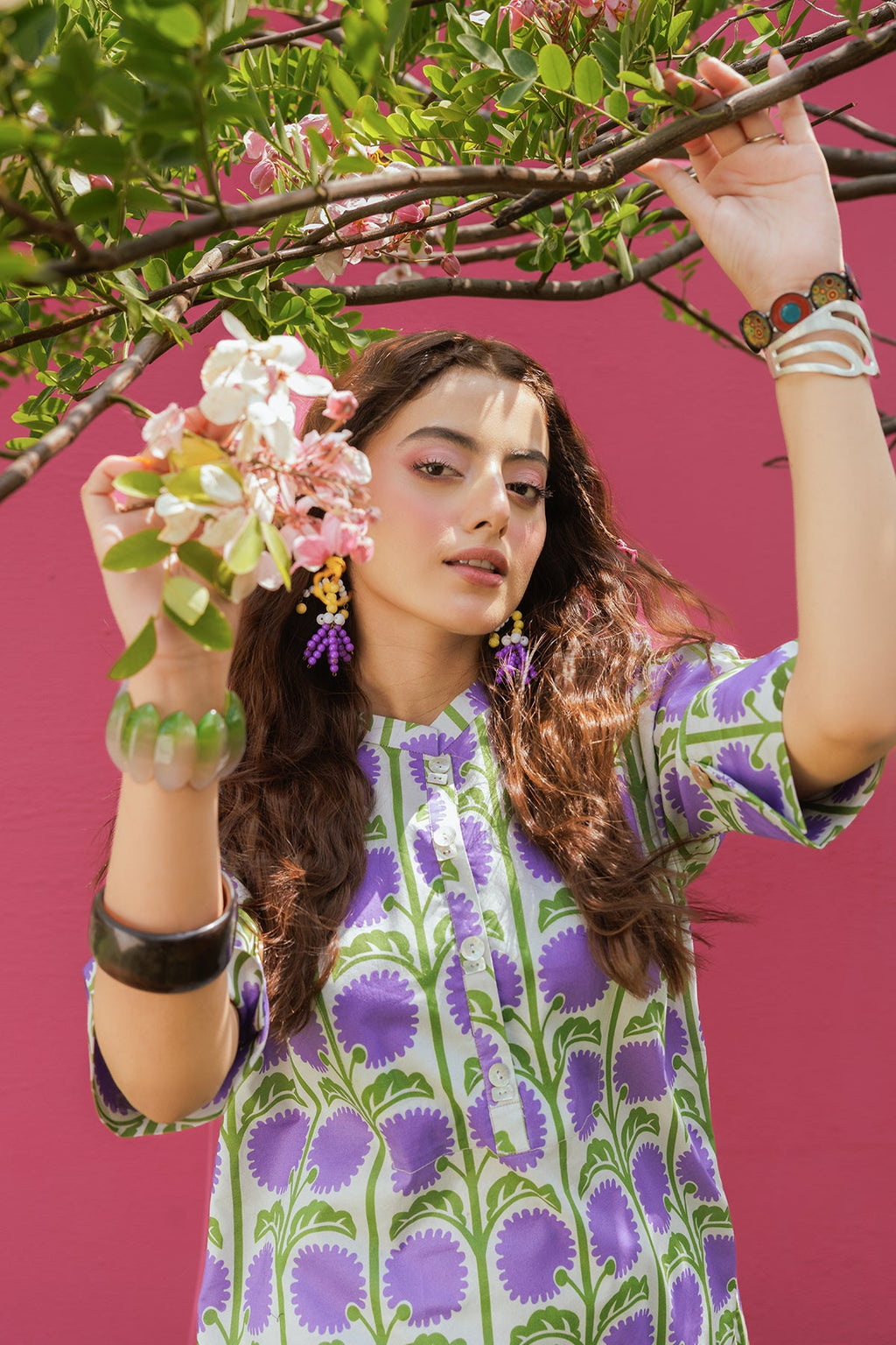 2-PC Printed Cotton Suit CPM-5-173Z